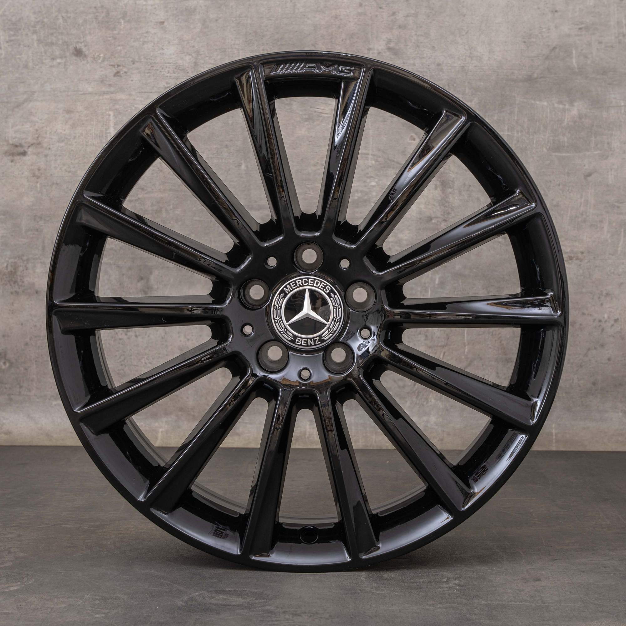 Llantas originales Mercedes Benz Clase C AMG 19 pulgadas W205 S205 C205 A205 A2054011300 A2054011400 negro brillante