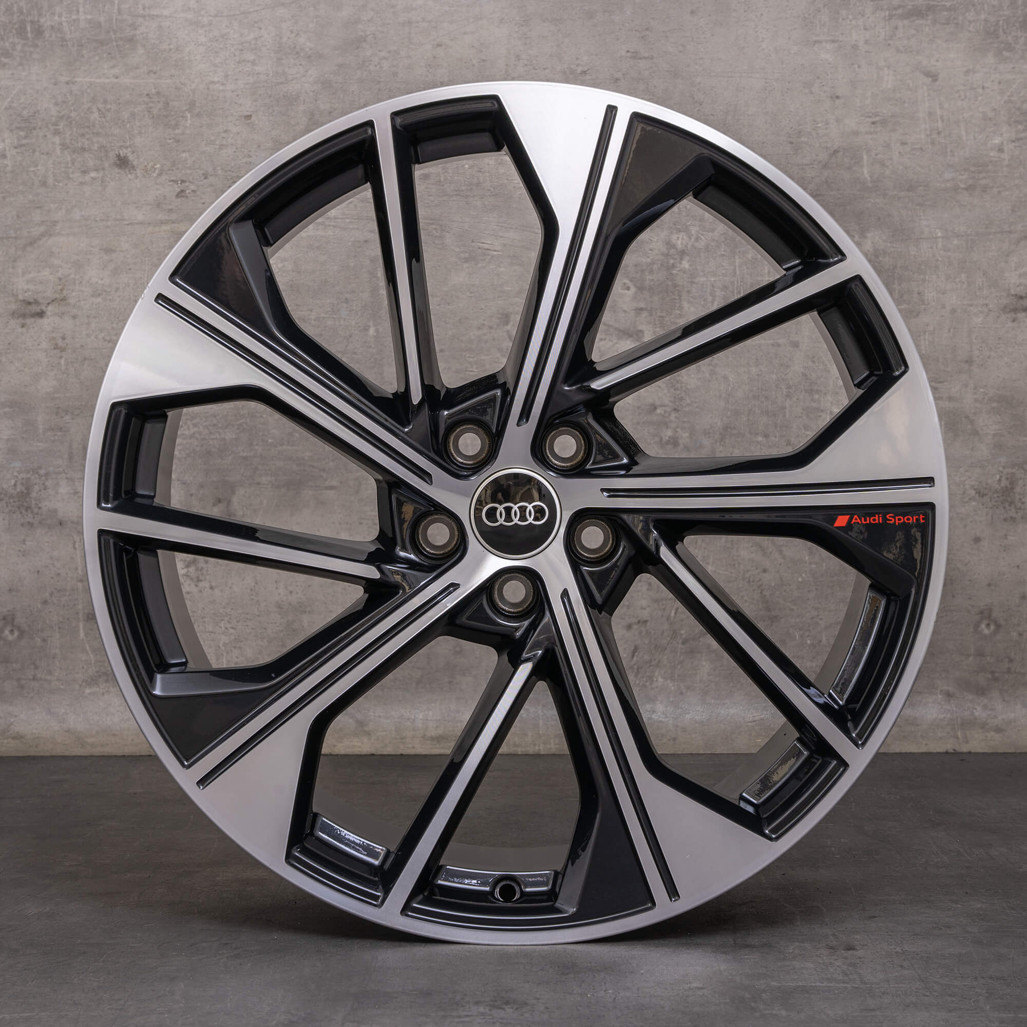 Original Audi Q5 SQ5 Felgen 21 Zoll FY 80A601025BQ schwarz glanzgedreht 8,5x21 ET34