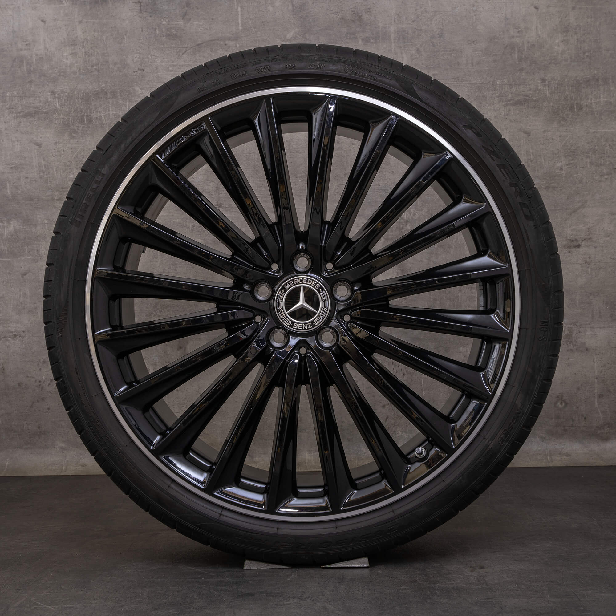 Alkuperäiset Mercedes Benz EQE AMG vanteet 21 tuuman V295 kesäpyörät A2954012500 A2954012600 musta kiillotettu