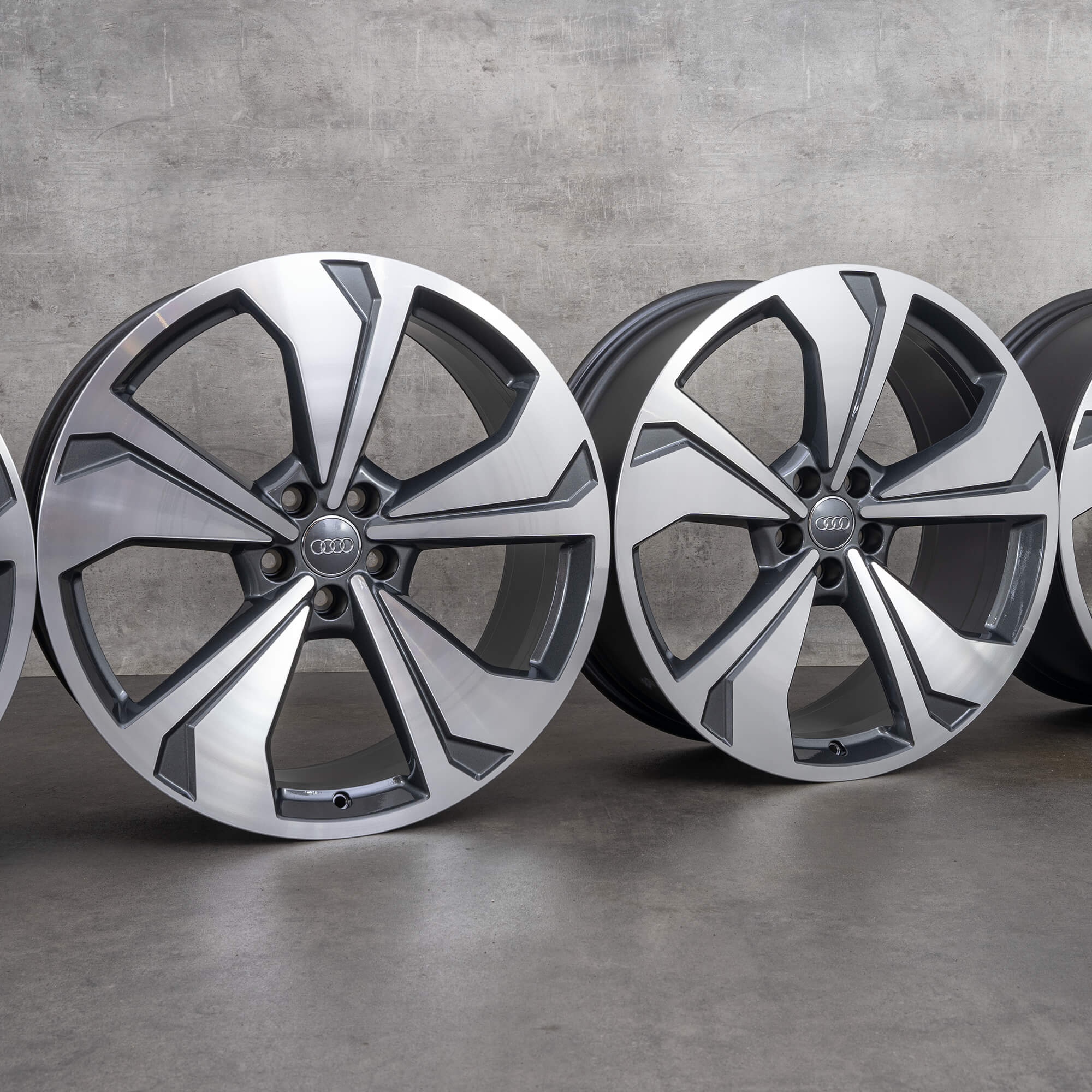 Original Audi A7 S7 Felgen 21 Zoll 4K C8 Alufelgen 4K8601025AH anthrazit glanzgedreht NEU
