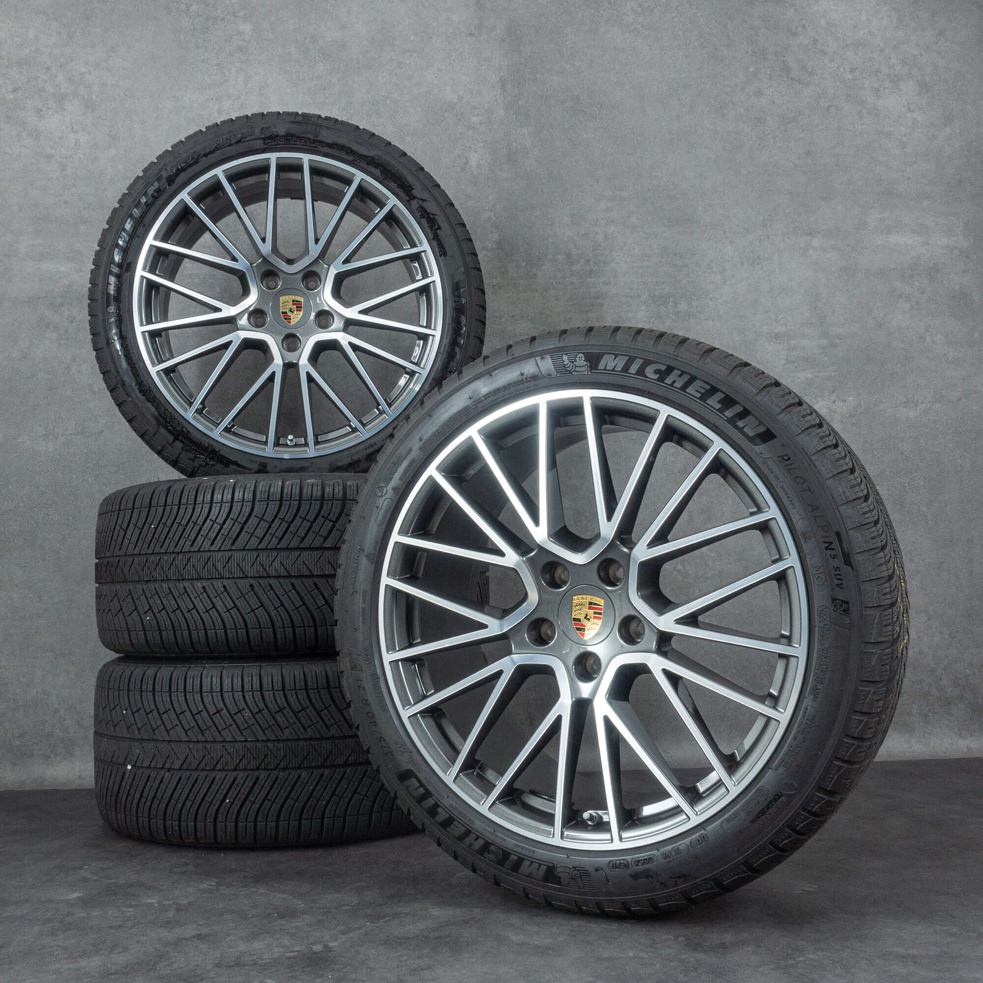 Cerchi originali Porsche Cayenne 21 pollici 9Y pneumatici invernali Michelin nuovo