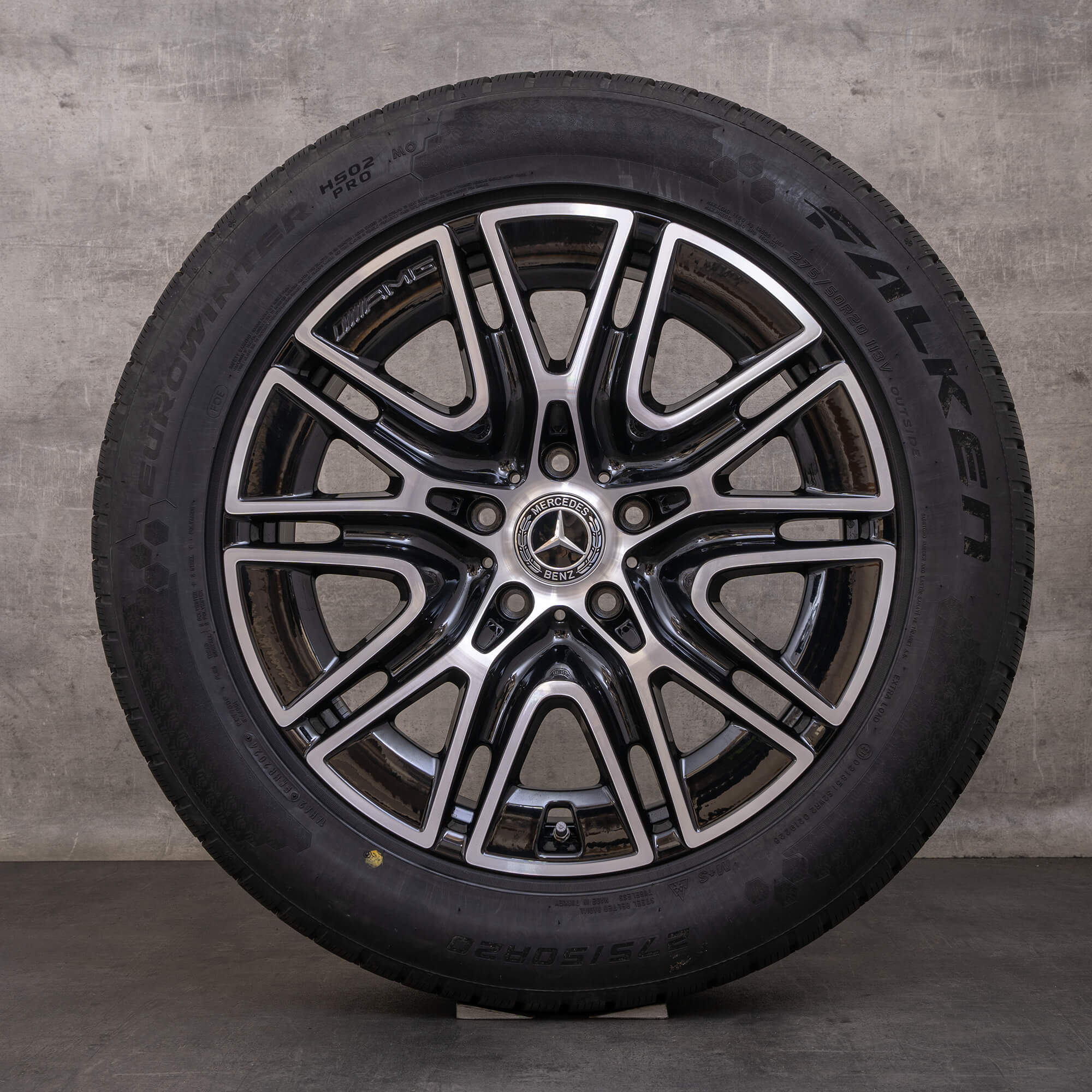 Original Mercedes Benz G-Klasse Winterräder 20 Zoll W465 Felgen A4654012300 schwarz glanzgedreht