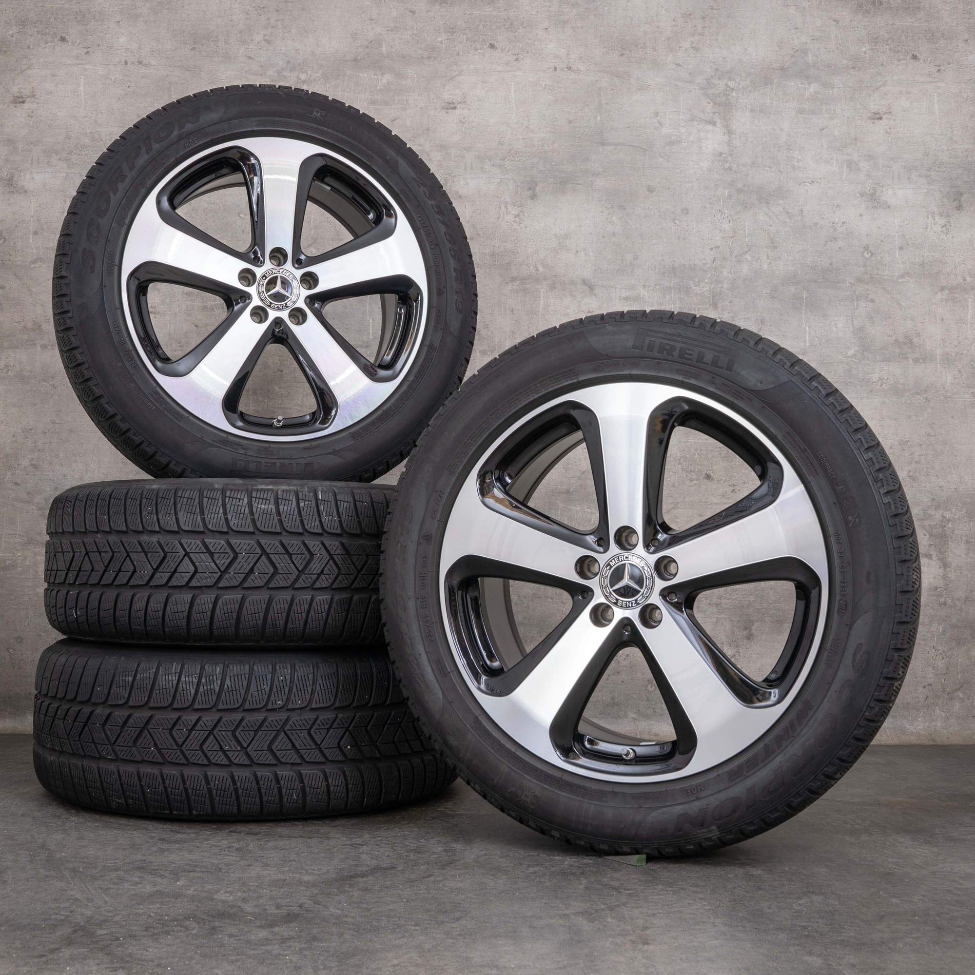 Alkuperäiset Mercedes Benz GLC & 43 AMG talvirenkaat 19 tuuman X253 C253 vanteet A2534011000 musta kiillotettu