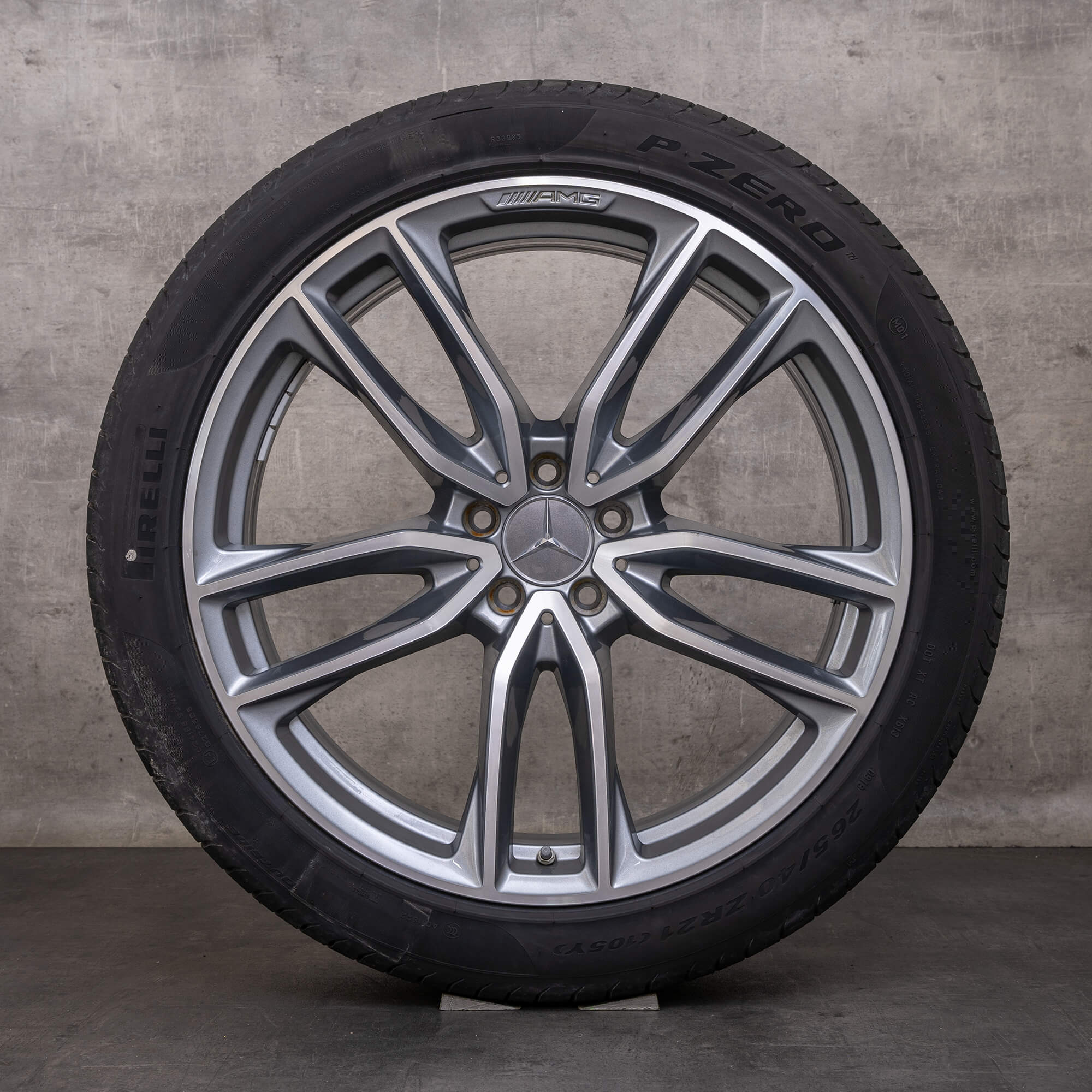 Oryginał Mercedes Benz GLC 63 & S AMG koła zimowe 21 cali C253 X253 felgi A2534013800 A2534013900 himalaya szary polerowane