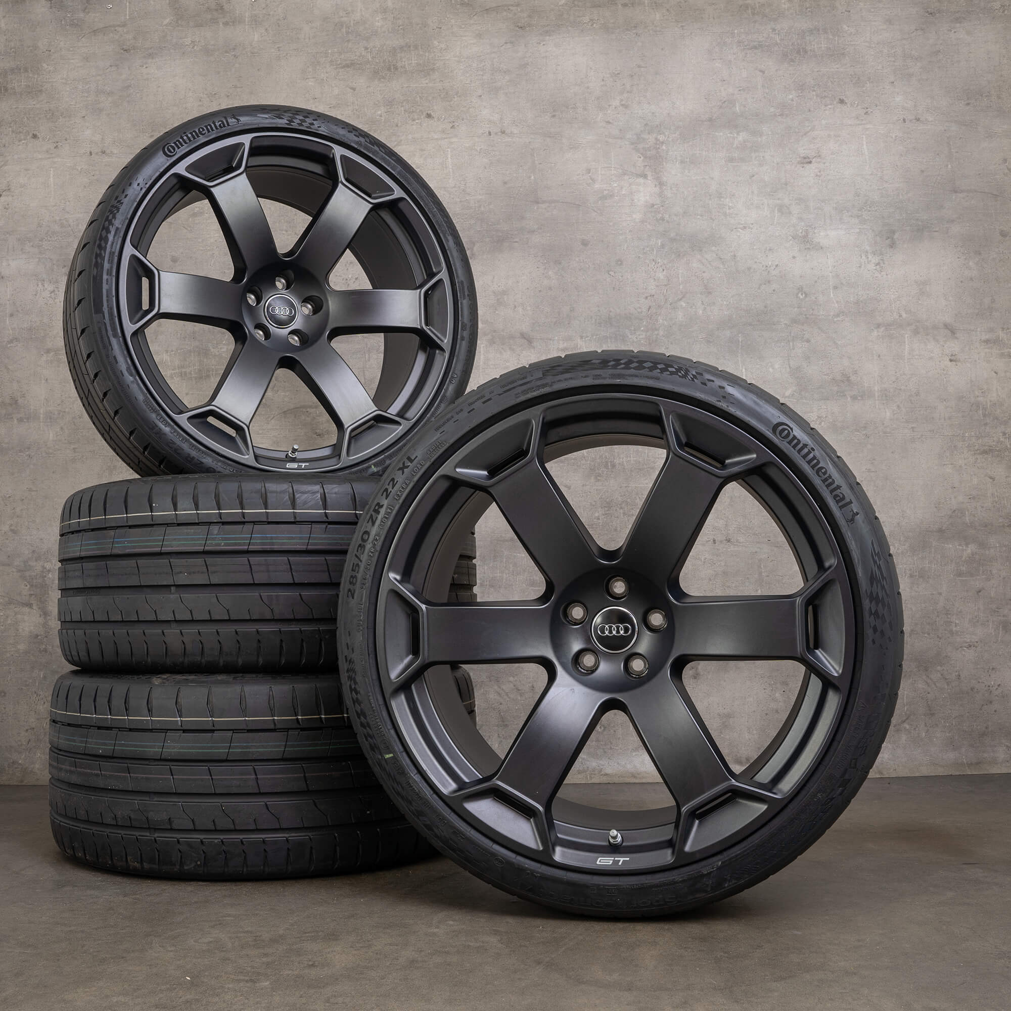 Original Audi RS6 RS7 GT Felgen 22 Zoll 4K C8 Sommerräder Retro 4K0601025EB schwarz matt