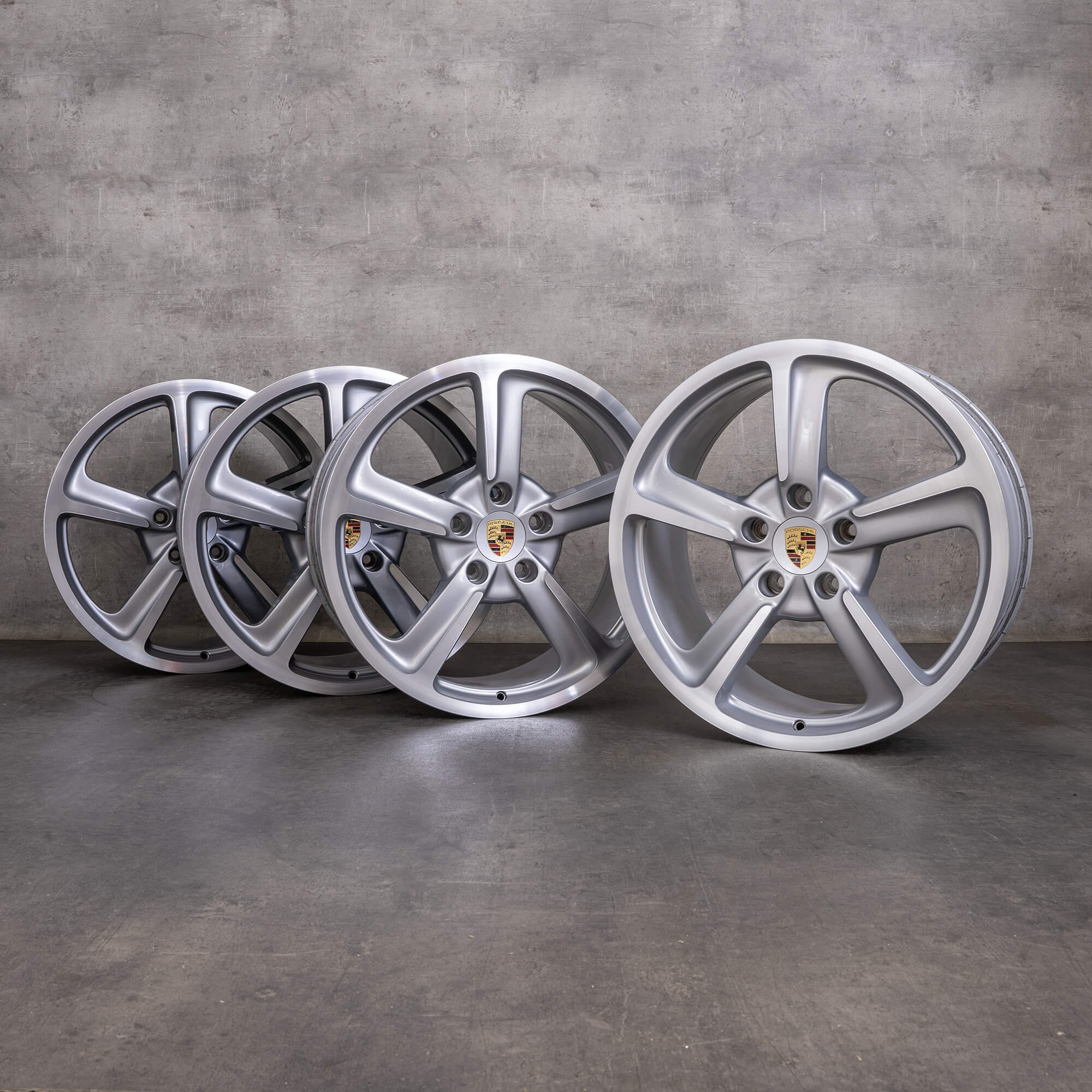 Jantes originais Porsche 911 de 20 polegadas 991 C2 99136216240 99136216740 GT-prata brilhante torneadas