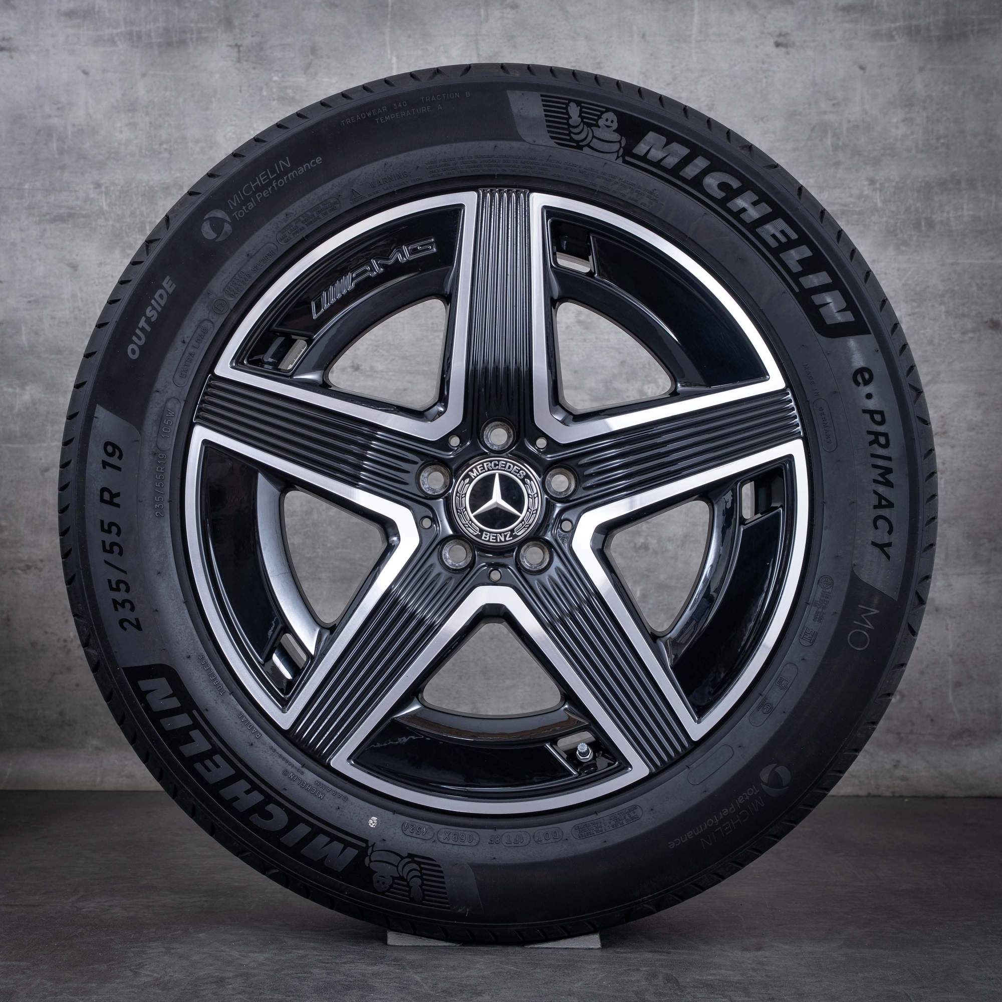 OEM Mercedes Benz GLC AMG rims 19 inch X254 C254 summer wheels A2544010400 black polisched