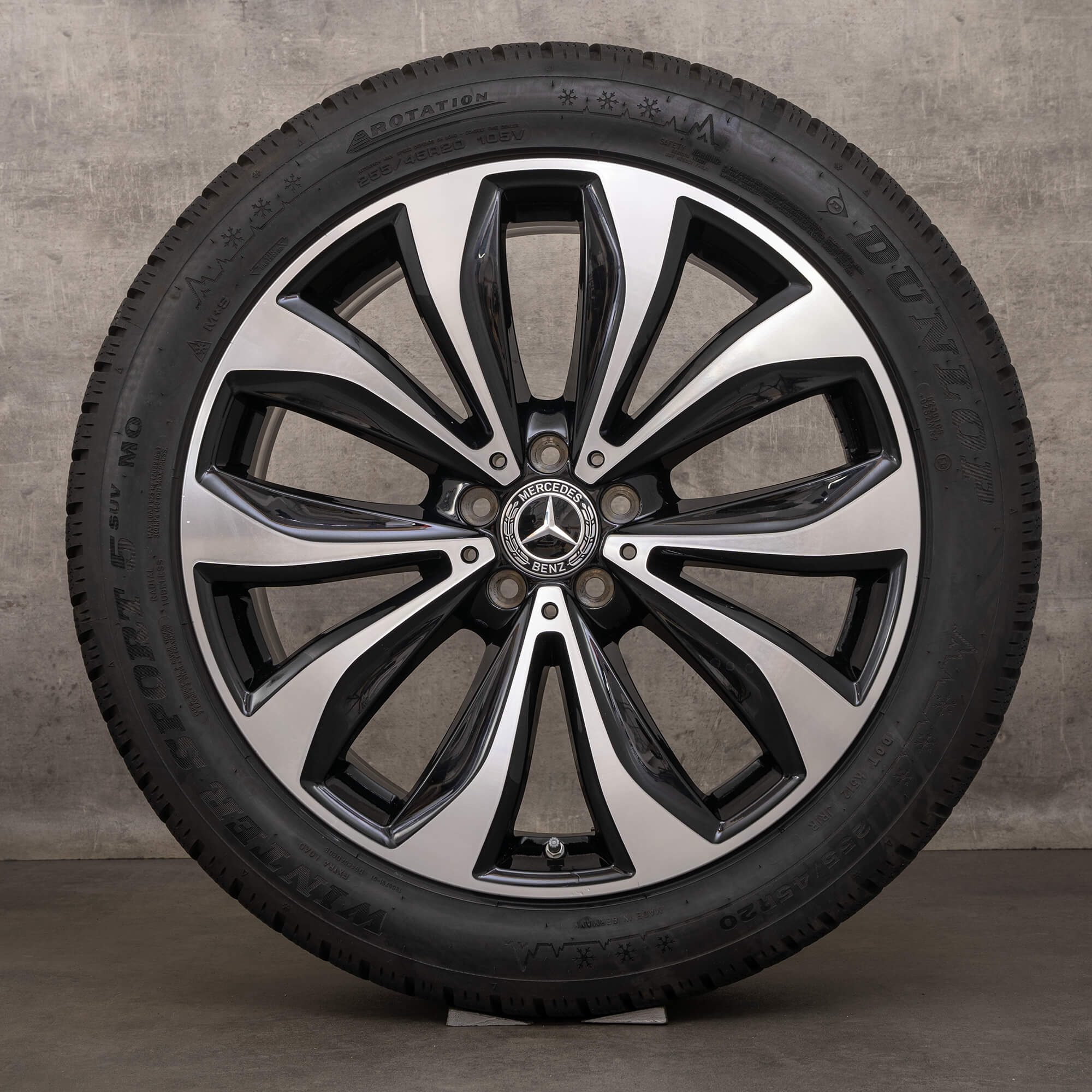 Orijinal Mercedes Benz GLC & 43 kış jantları 20 inç X253 C253 jantlar A2534012300 siyah parlak tornalı