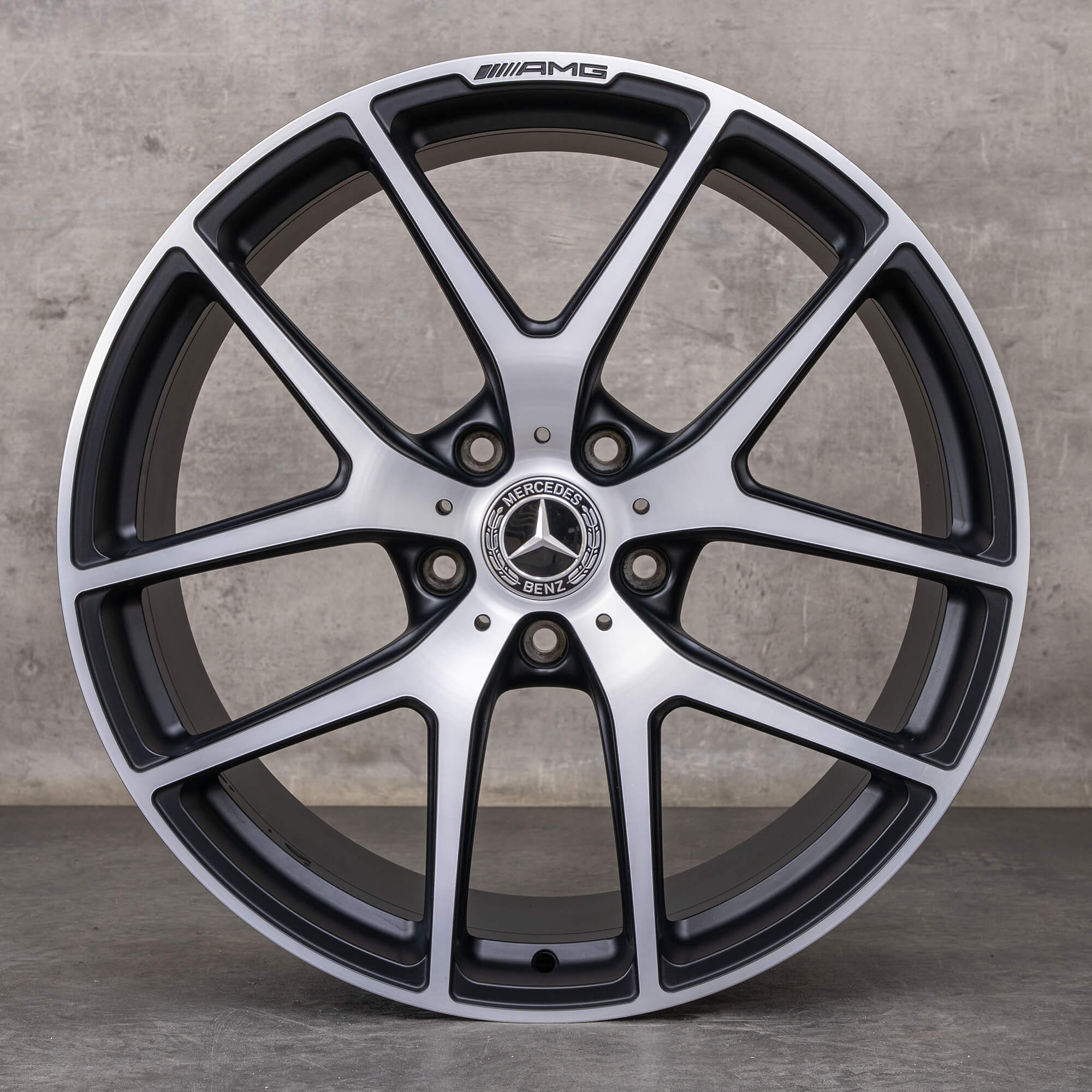 Original Mercedes Benz G-Klasse AMG Felgen 21 Zoll W463 G 63 G 65 Sommerräder A4634010400 schwarz matt glanzgedreht