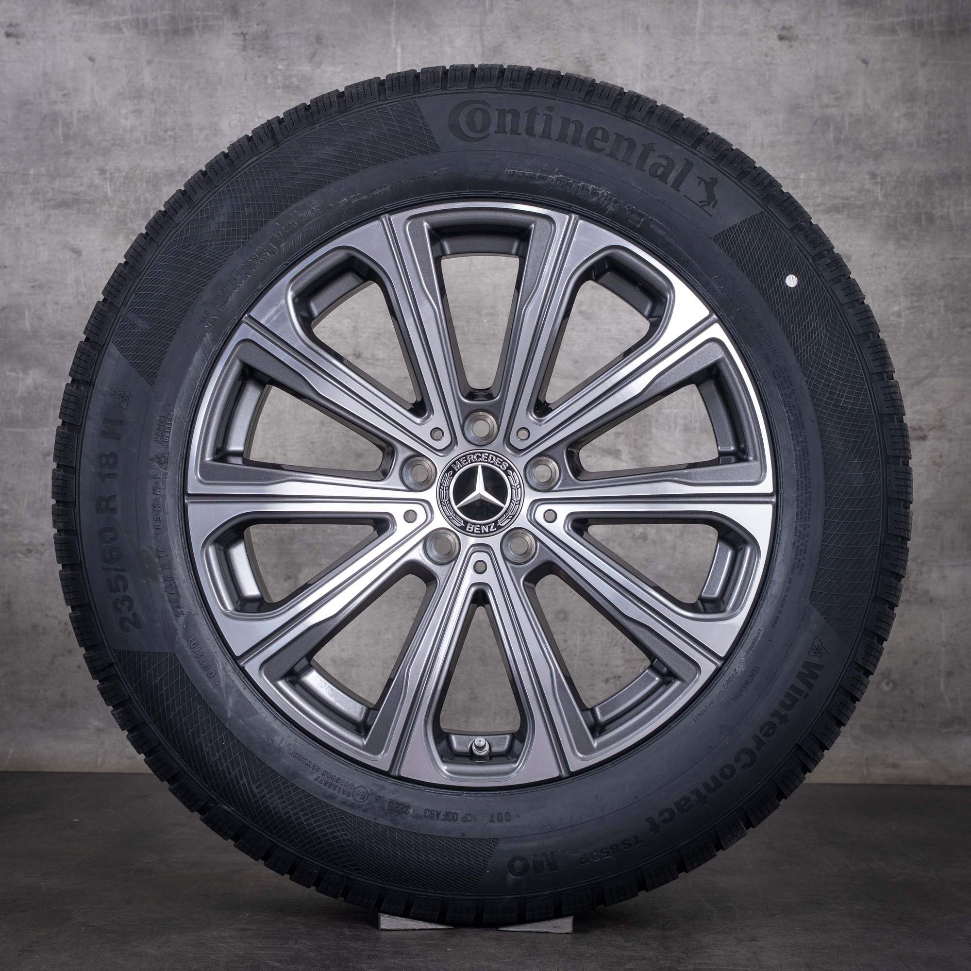 OEM Mercedes-Benz GLC 18inch winter wheels X254 rims A2544014500 Himalaya Gray diamond cut NEW