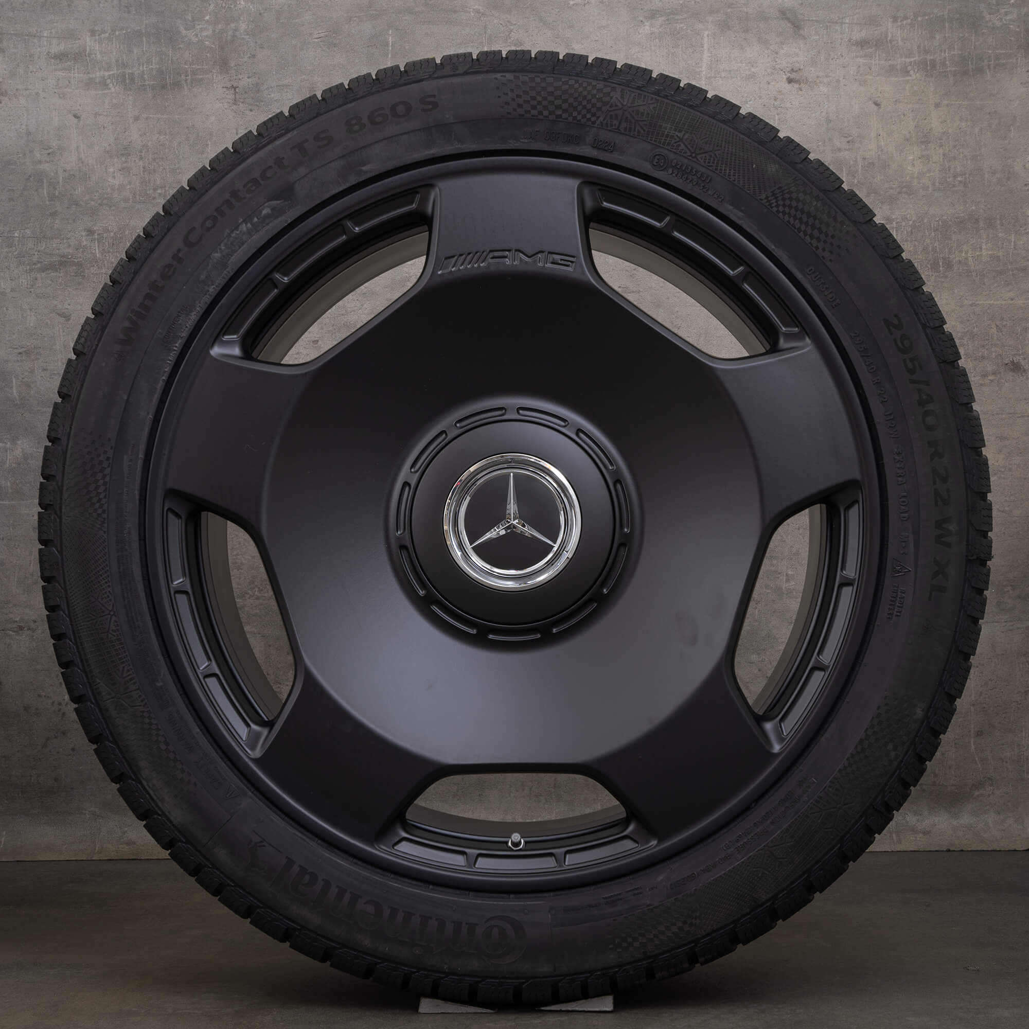 OEM Mercedes Benz G-Class G63 AMG winter wheels 22 inch W463 W465 rims monoblock A4634014100 black matt NEW