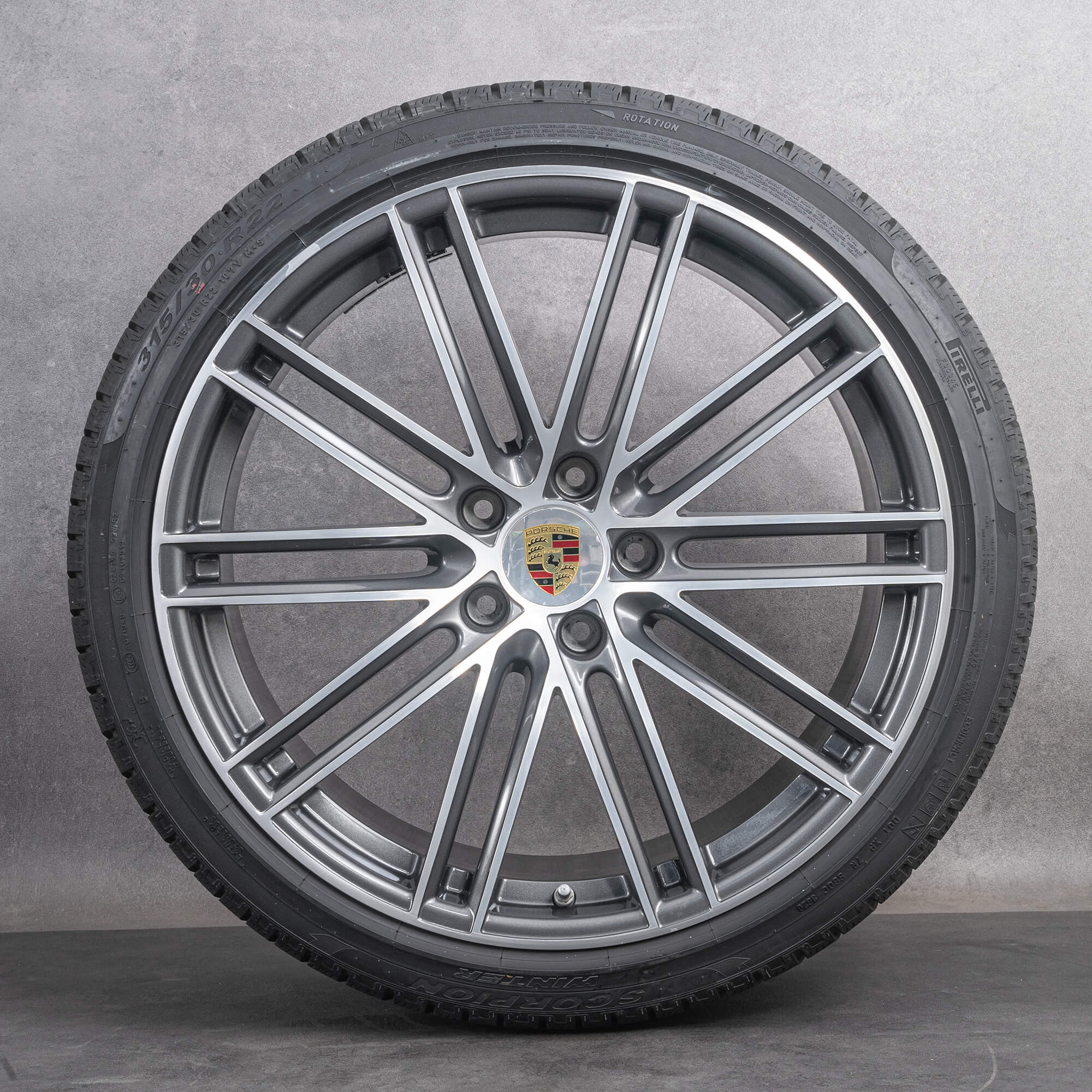 Oryginalne 22-calowe koła zimowe Porsche Cayenne 9Y3 Turbo IV opony Coupé OC6