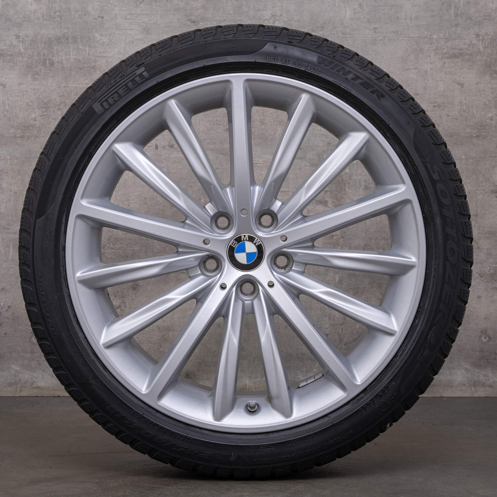 Original BMW Série 5 roues d'hiver 19 pouces G30 G31 jantes Sytling 633 6863419 6874439 argent