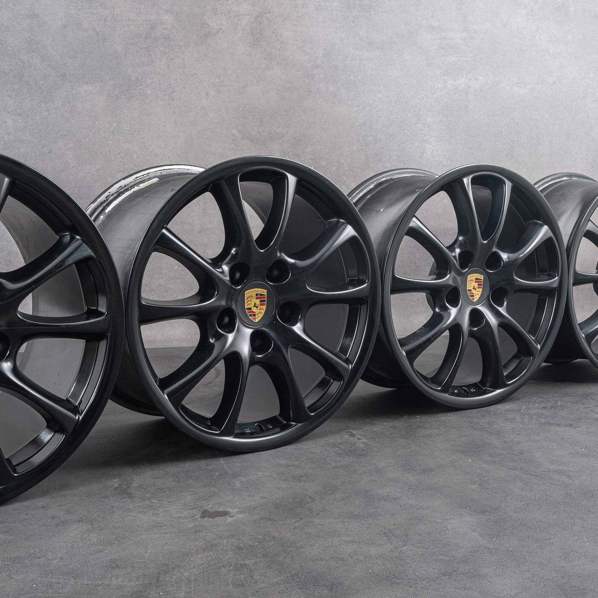 Originele Porsche 18 inch 996 velgen GT3 GT3RS 99636213605 zwart zijdeglans JE1