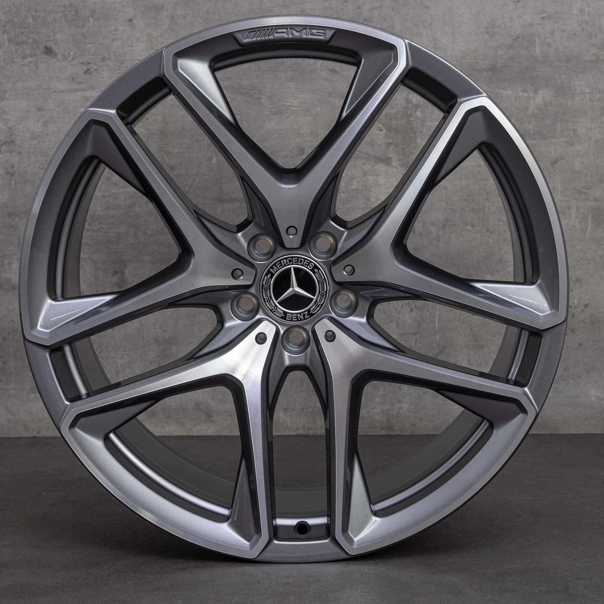 OEM AMG Mercedes Benz GLE 53 63 21 inch rims X167 C167 Hybrid A1674014200 A1674014300 himalaya grey high-sheen NEW
