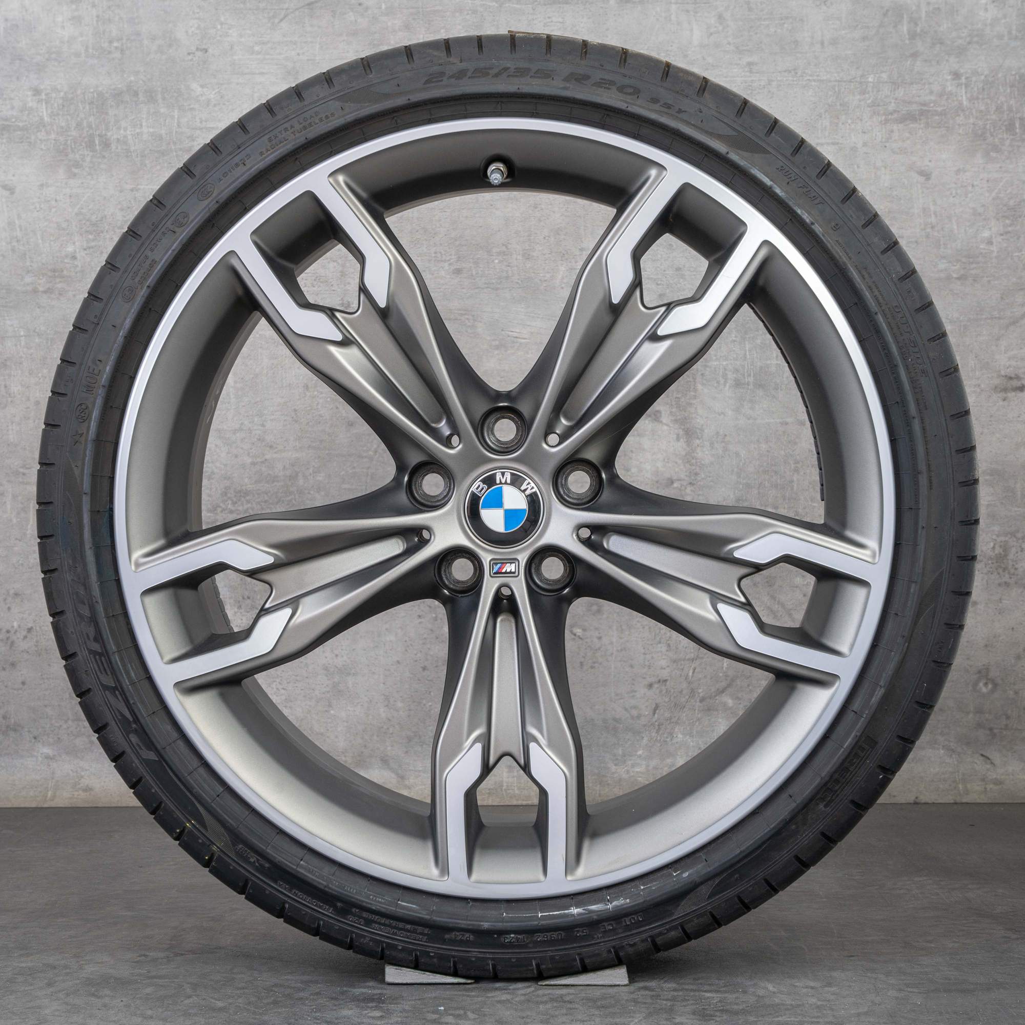 Oryginalne felgi BMW serii 5 20 cali G30 G31 letnie koła stylizacja 668 M 7855087 7855088 cerium szary mat polerowane