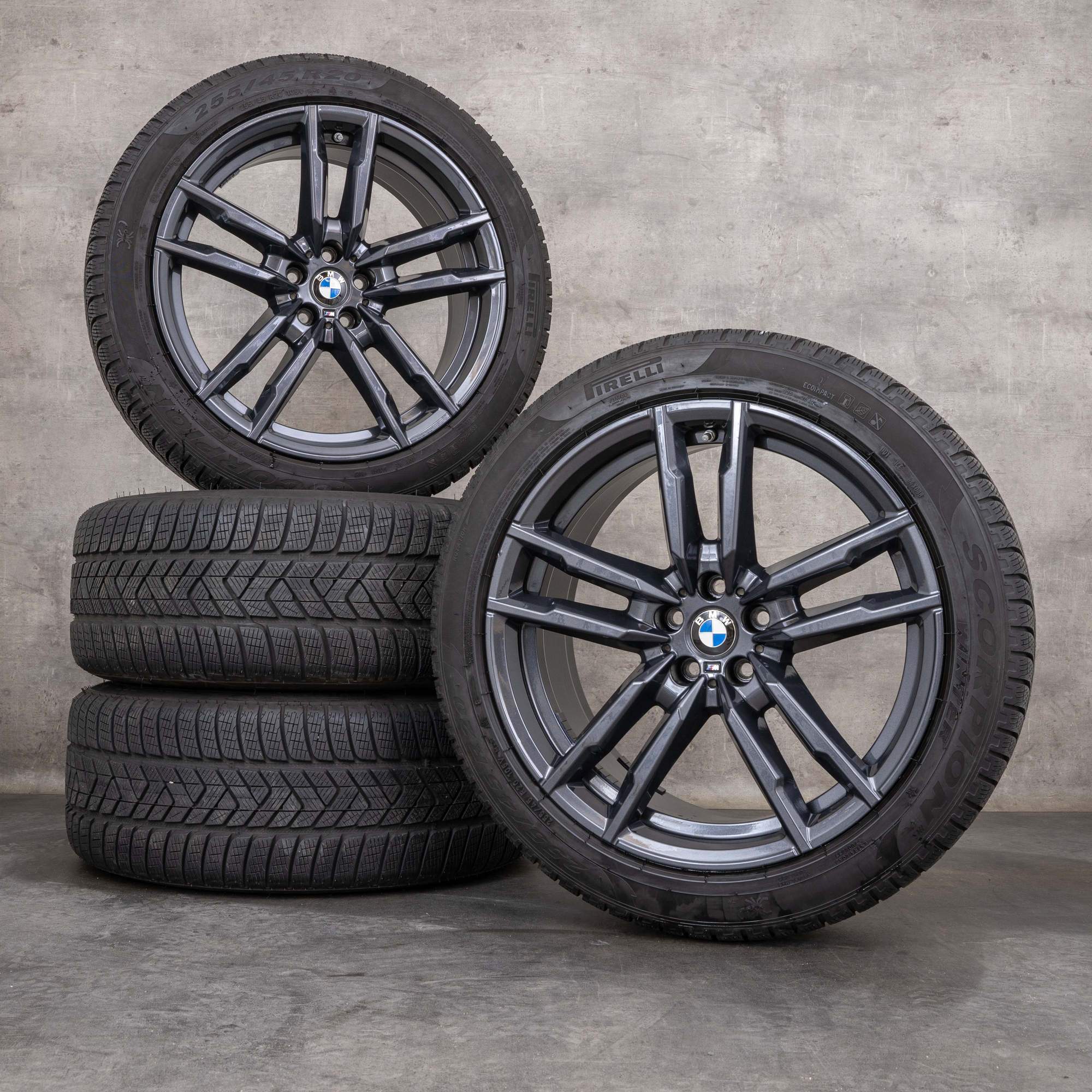 Originali BMW X3M X4M cerchi con gomme invernali 20 pollici F97 F98 auto styling 764 M 8059723 8059724 orbit grey gloss