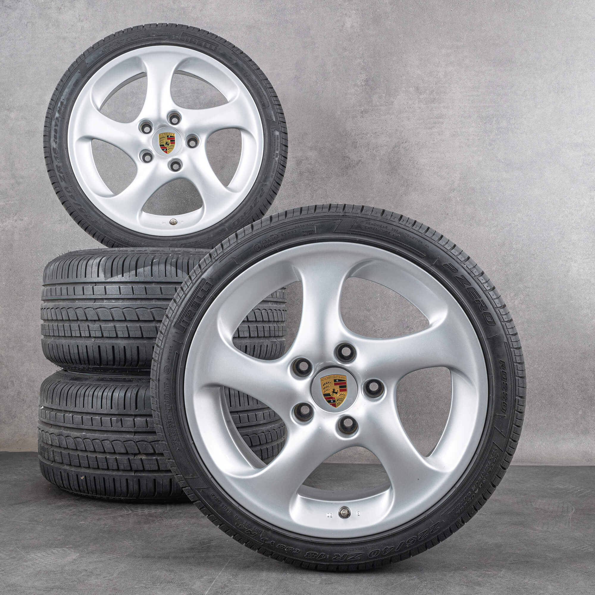 Genuine Porsche 18 pulgadas 996 C4 993 llantas de radios huecos 99636213604 99636214211