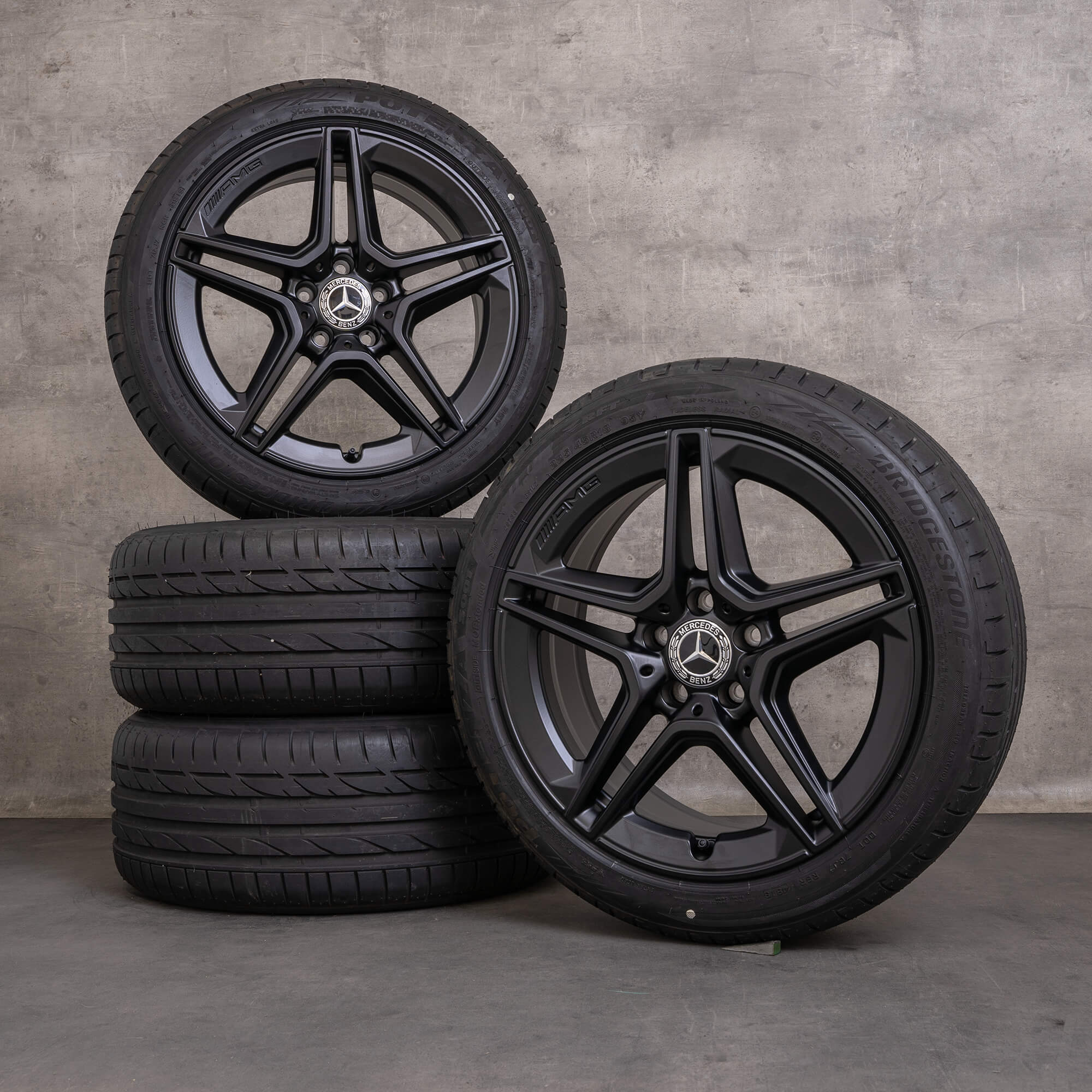 Jantes Mercedes Benz Classe C AMG de 18 polegadas W205 S205 C205 A205 verão A2054019500 A2054019600 preto mate