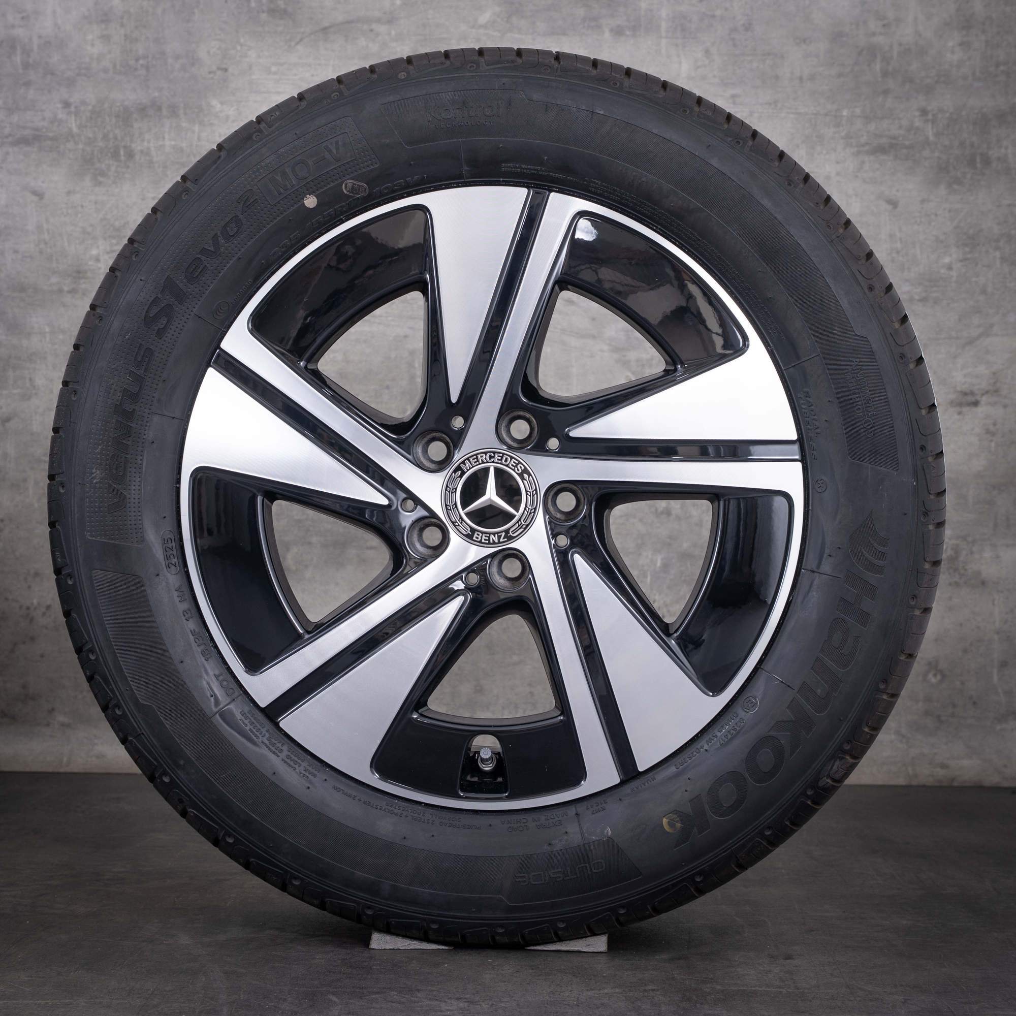 Jante originale Mercedes-Benz Clasa V Vito 17 inci 447 anvelope de vară A4484011400 negre diamantate NOI