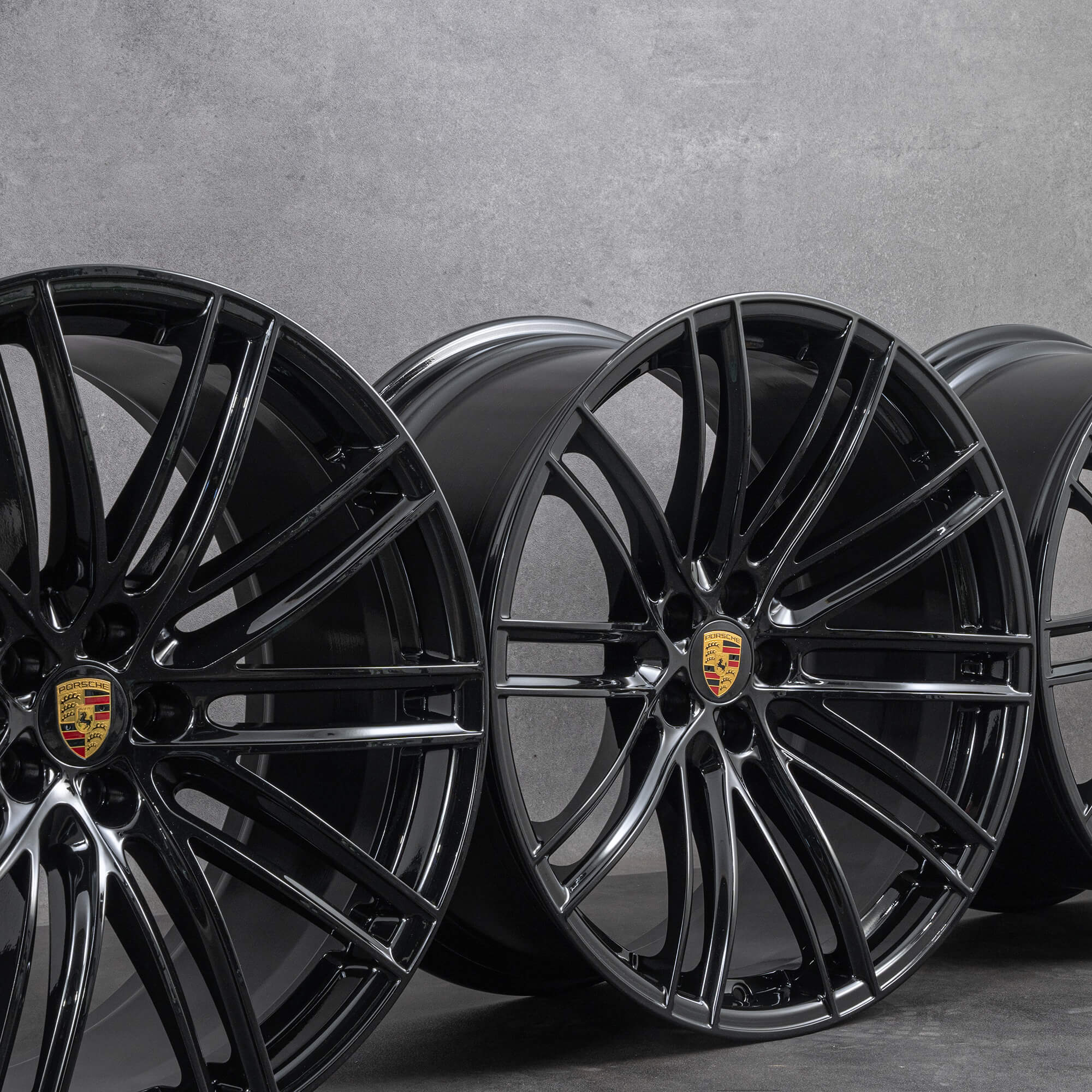 Originele Porsche 21 inch velgen Macan II III Turbo IV 95B601025DN zwart