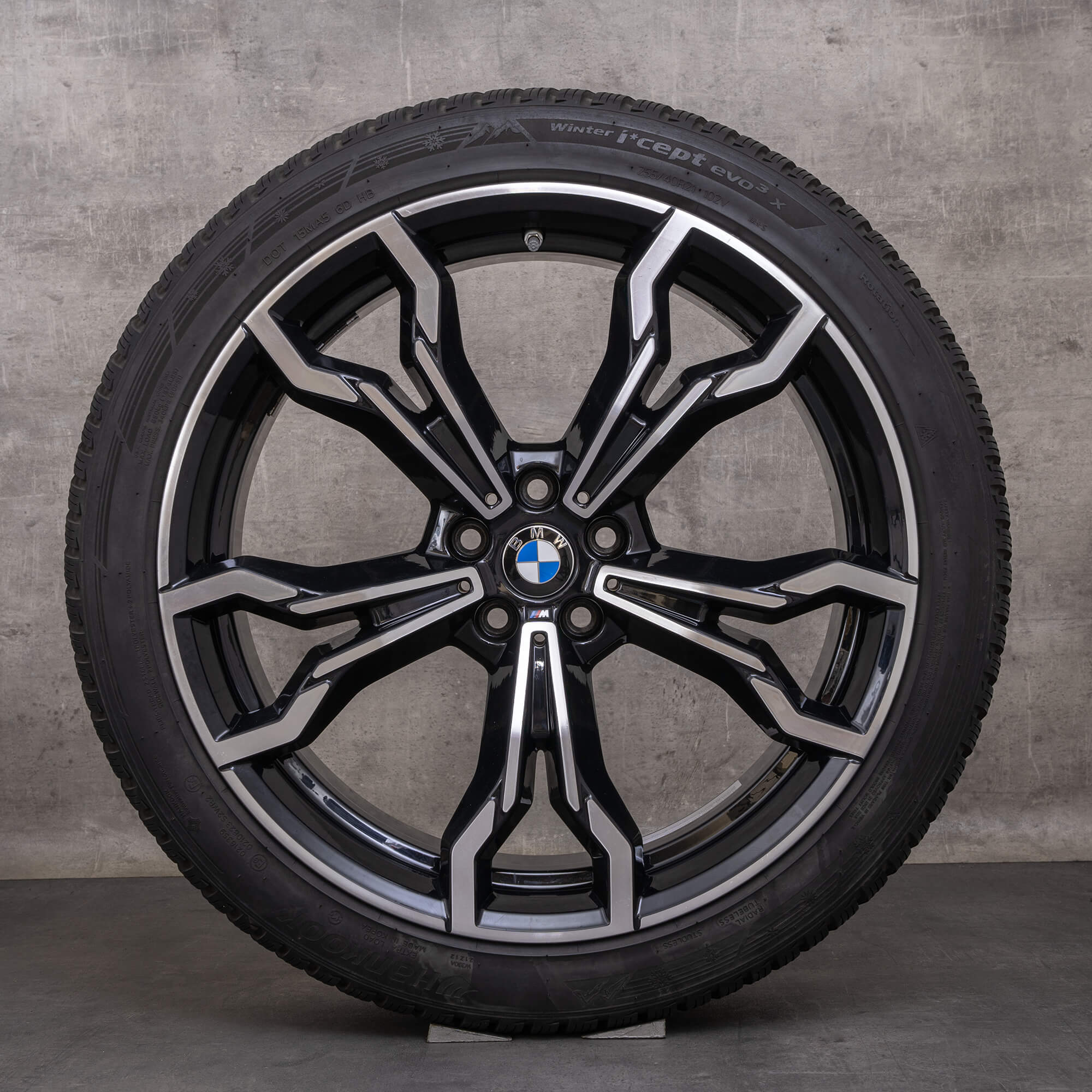 Original BMW X3M X4M Winterrder 21 polegadas F97 F98 Rodas Styling 765 M 8060041 8060042 preto brilhante torneado