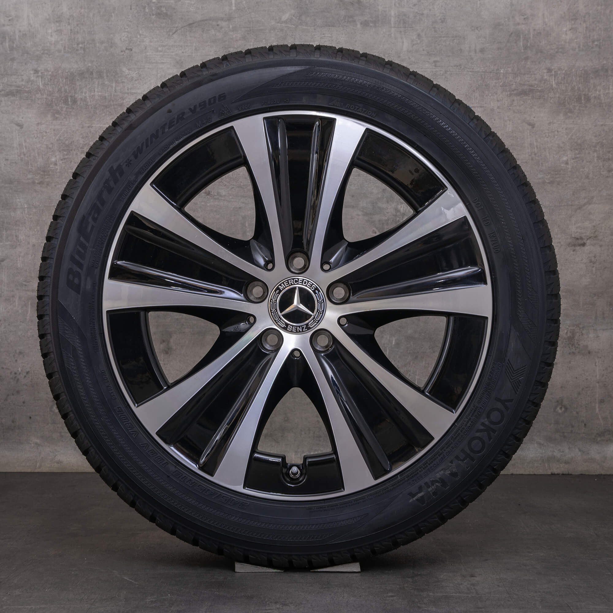 Orijinal Mercedes Benz E-Serisi kış jant lastik 18 inç W213 S213 C238 A238 jantlar A2134013700 siyah parlak tornalanmış