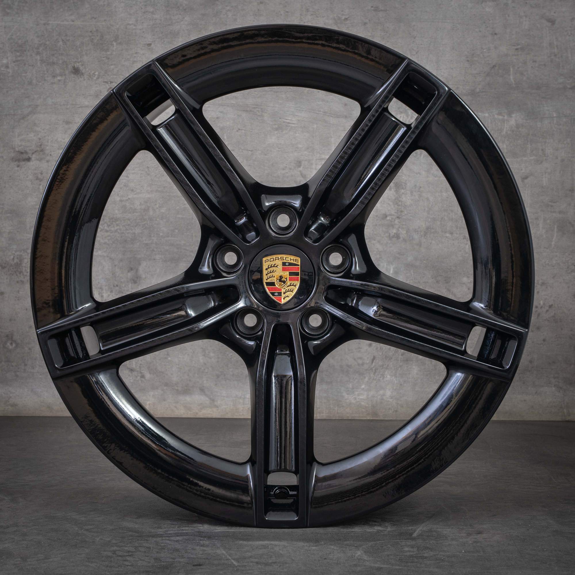 Oryginalne felgi Porsche Taycan 9J1 II 21 cali 9J1601025BQ 9J1601025BR Mission E Design czarne błyszczące