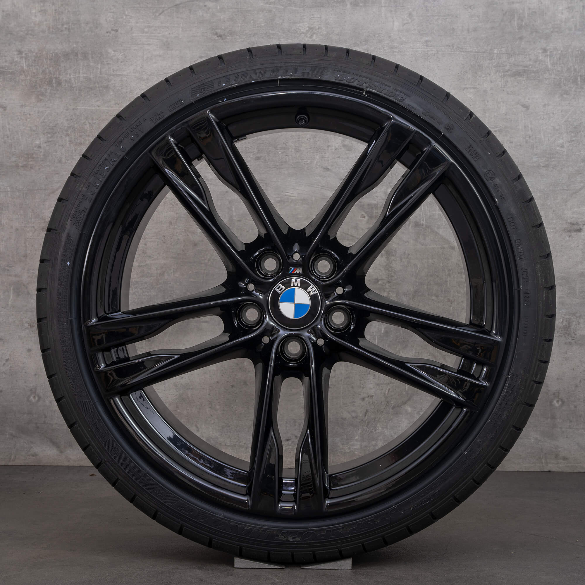 Original ráfky na auto BMW řady 5 6 20" F10 F11 F12 F13 F06 Gran Coupé letní kola styling 373 M 7843715 7843716 černá lesklá