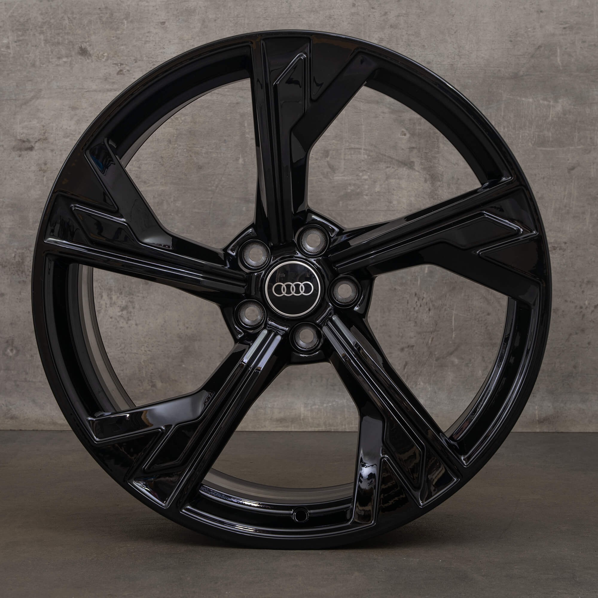 Jantes Audi RS4 RS5 genuínas de 20 polegadas B9 8W F5 Flag 8W0601025DT preto alto brilho NOVO