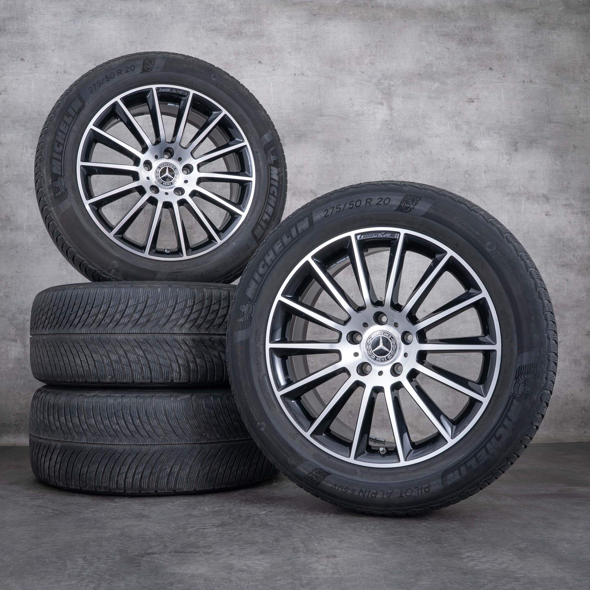 Alkuperäiset Mercedes Benz G-sarjan AMG talvirenkaat 20 tuuman W463 G350 d G400 G500 vanteet A4634011700 musta kiillotettu