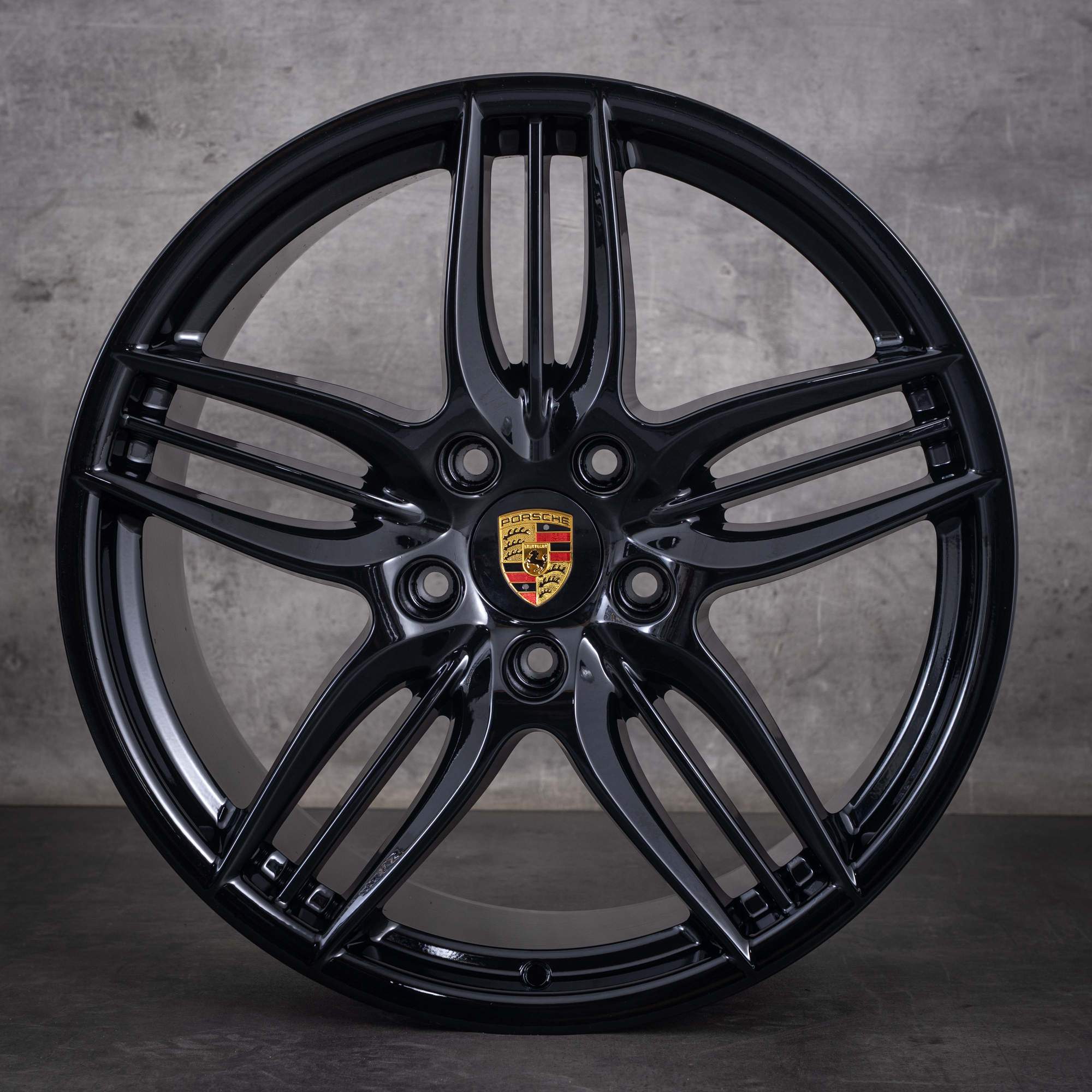 Llantas originales Porsche 991 I de 20 pulgadas Carrera 99136216132 99136216632 negro brillante