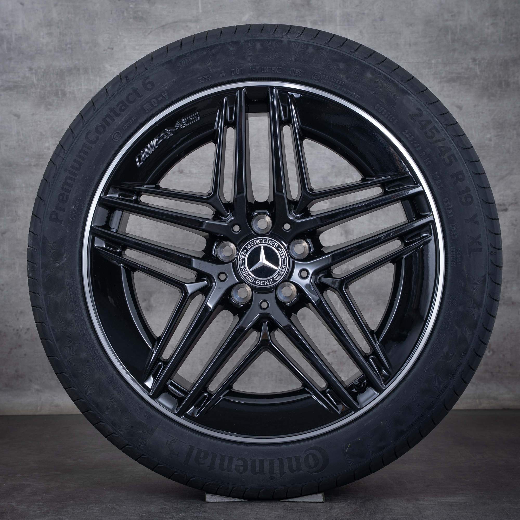 Oryginał Mercedes Benz Klasa V AMG felgi 19 cali W447 opony letnie A4474018000 czarne błyszczące toczone NOWOŚĆ