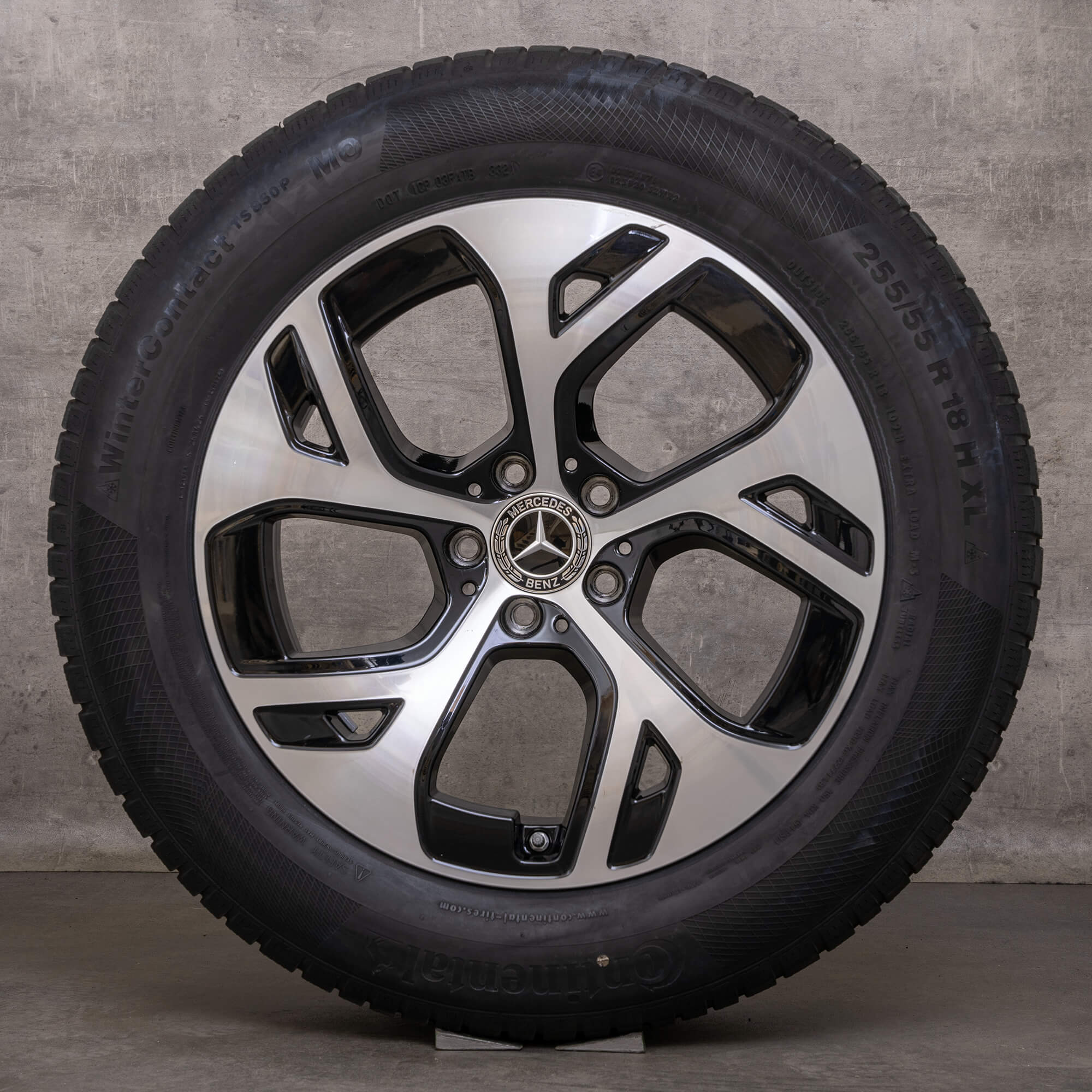 Originale Mercedes-Benz GLC vinterhjul 18-tommers C254 X254 & Hybrid felger A2544010100 A2544014700 svart blank dreid