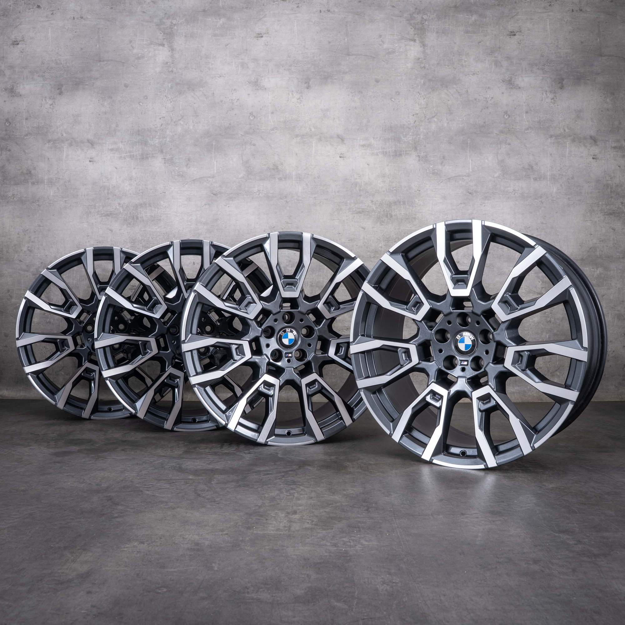 Oryginalne felgi BMW X5 X6 21 cali G05 G06 Styling 915 M 6856023 6856024 w kolorze orbit grey glanzgedreht