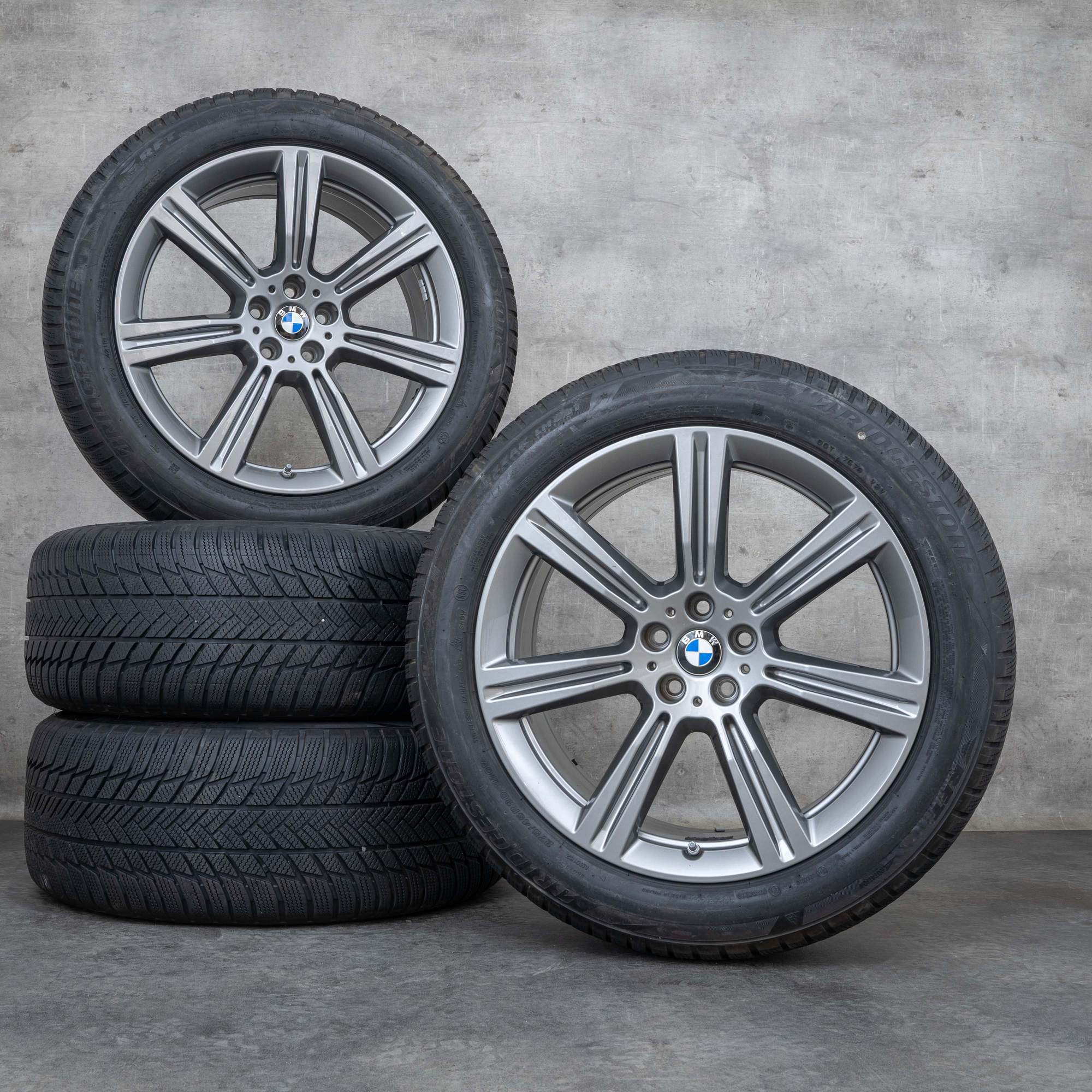 Orijinal BMW X5 X6 kış jant lastikleri 20 inç G05 G06 jantlar styling 736 6883753 ferrik gri parlak