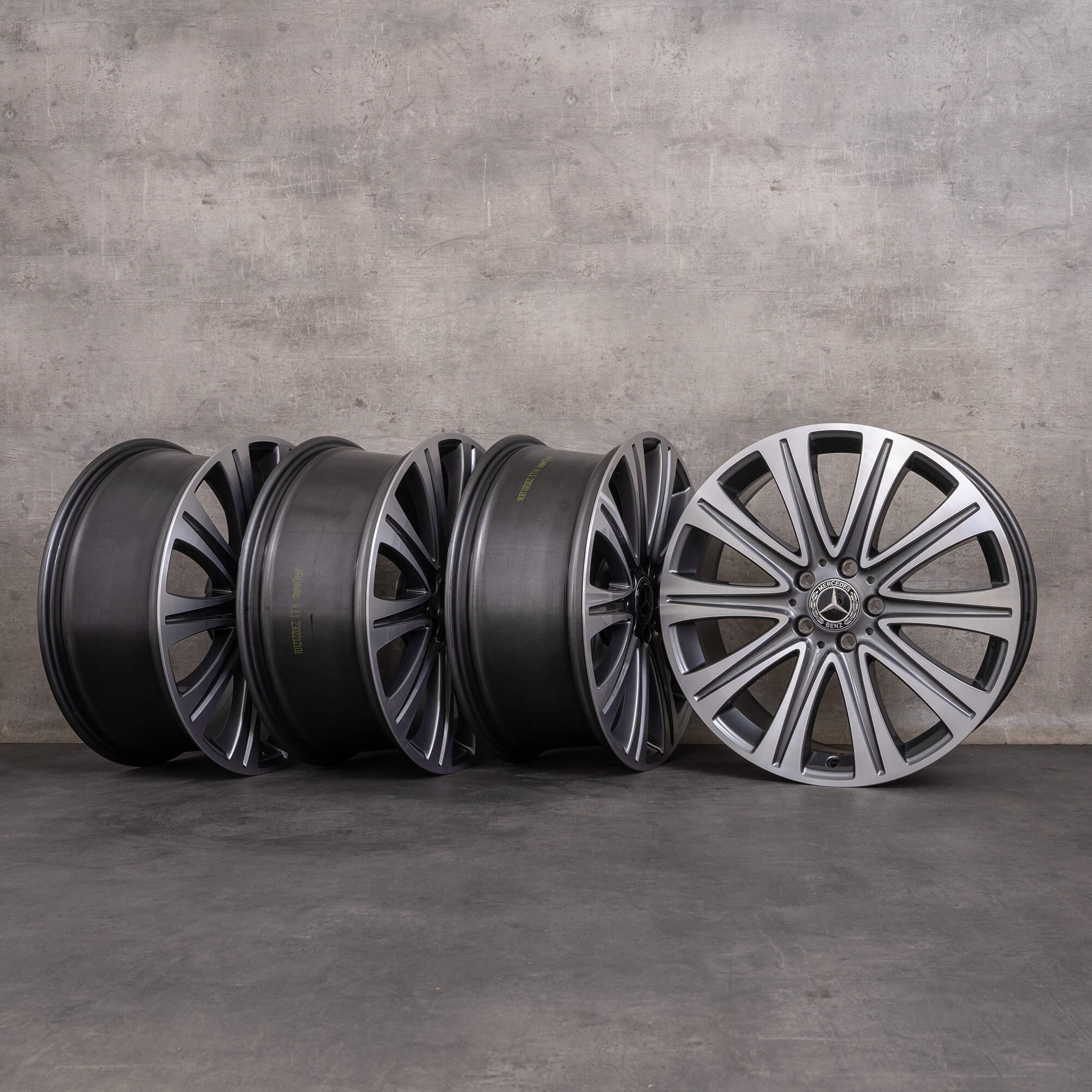 Originale Mercedes Benz E-Klasse fælge 19 tommer W213 S213 C238 A238 A2134010500 himalaya grey glossy turned