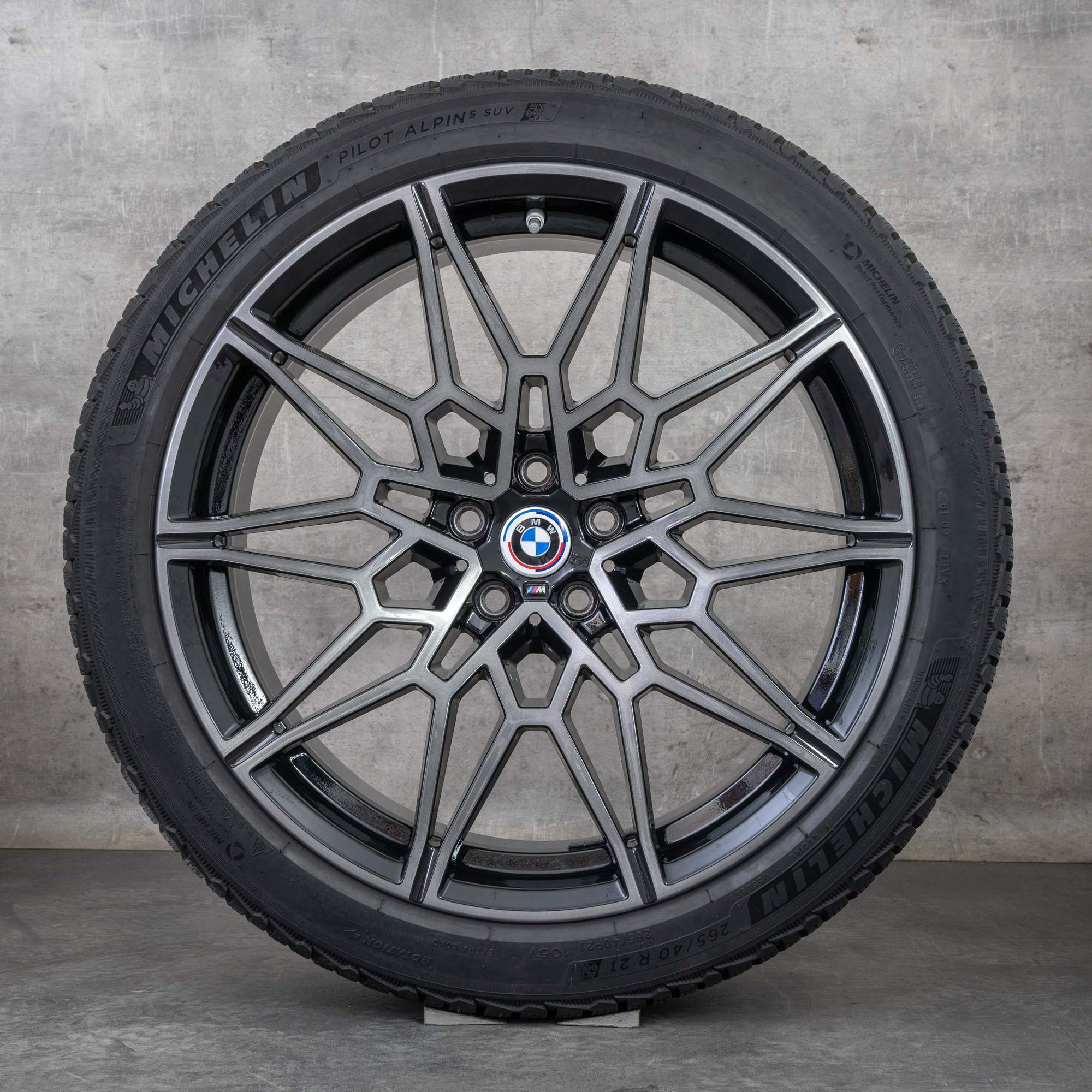 Jantes originais BMW X3M X4M 21 polegadas F97 F98 jantes verão 892 M 9501476 9501479 preto polido viradas