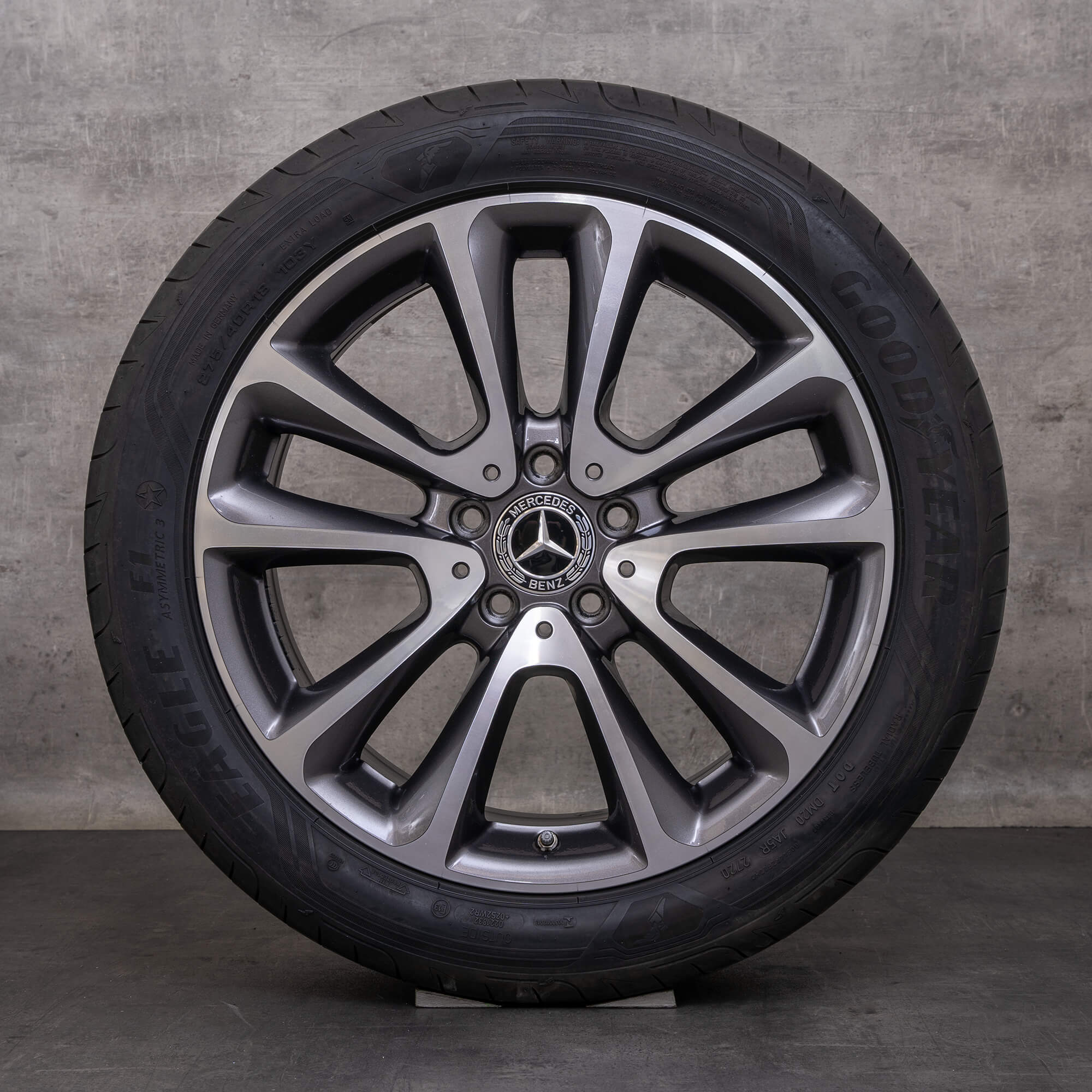 Original Mercedes Benz E-Klasse Felgen 18 Zoll W213 S213 C238 A238 Sommerräder A2134011600 A2134010400 himalaya grey glanzgedreht