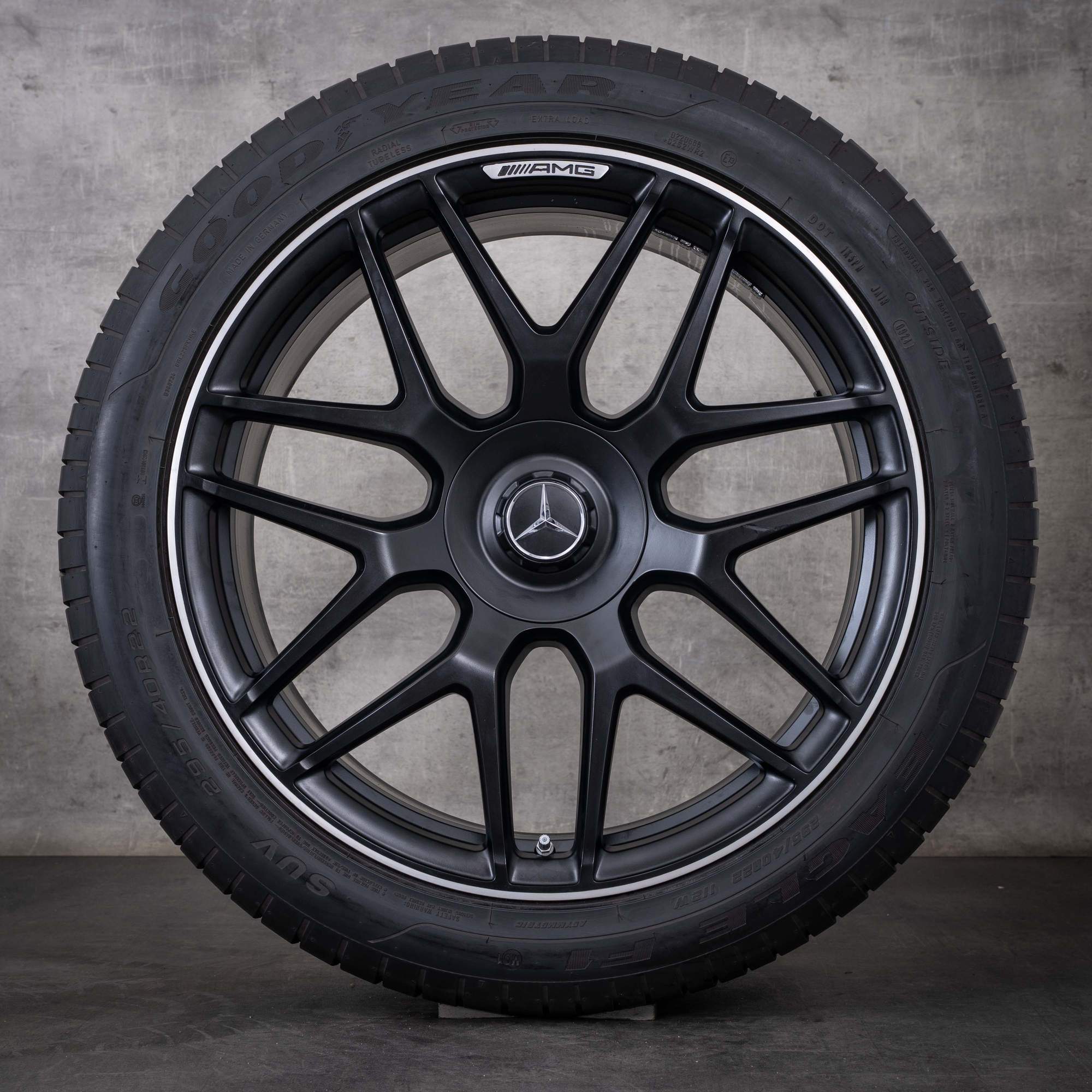 OEM Mercedes-Benz G-Class G63 AMG 22-inch rims W465 W463A summer wheels A4634012000 matte, diamond cut