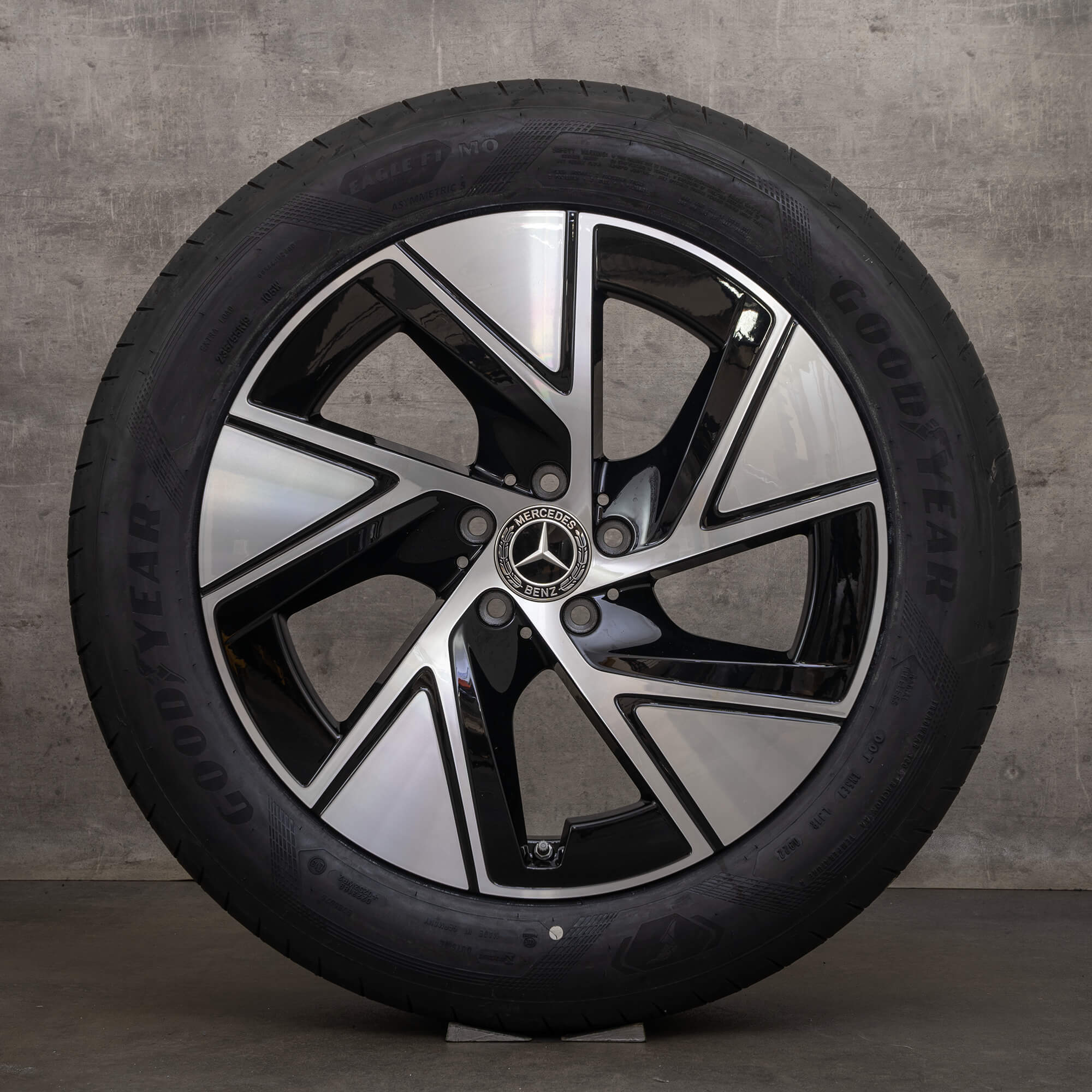 Genuine Mercedes Benz GLC cerchi 19 pollici X254 C254 ruote estive A2544015200 nero lucido girato NUOVO