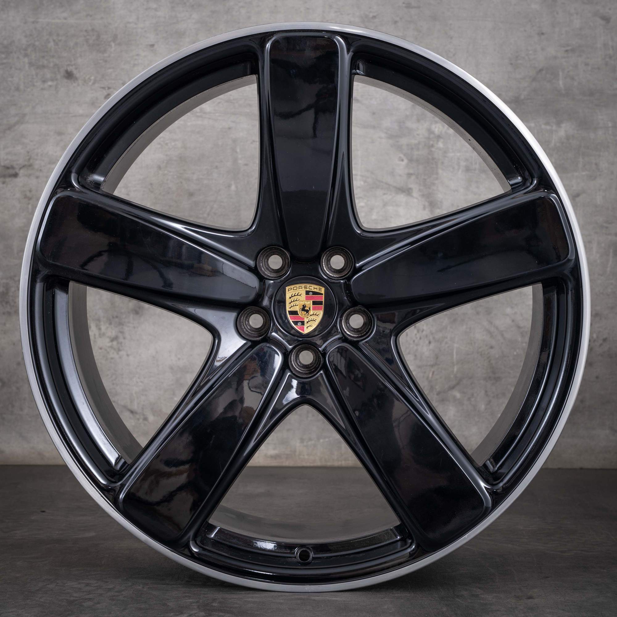 Jante oem Porsche Macan II 21 pouces 95B601025EF Sport Classic noire polie brillante