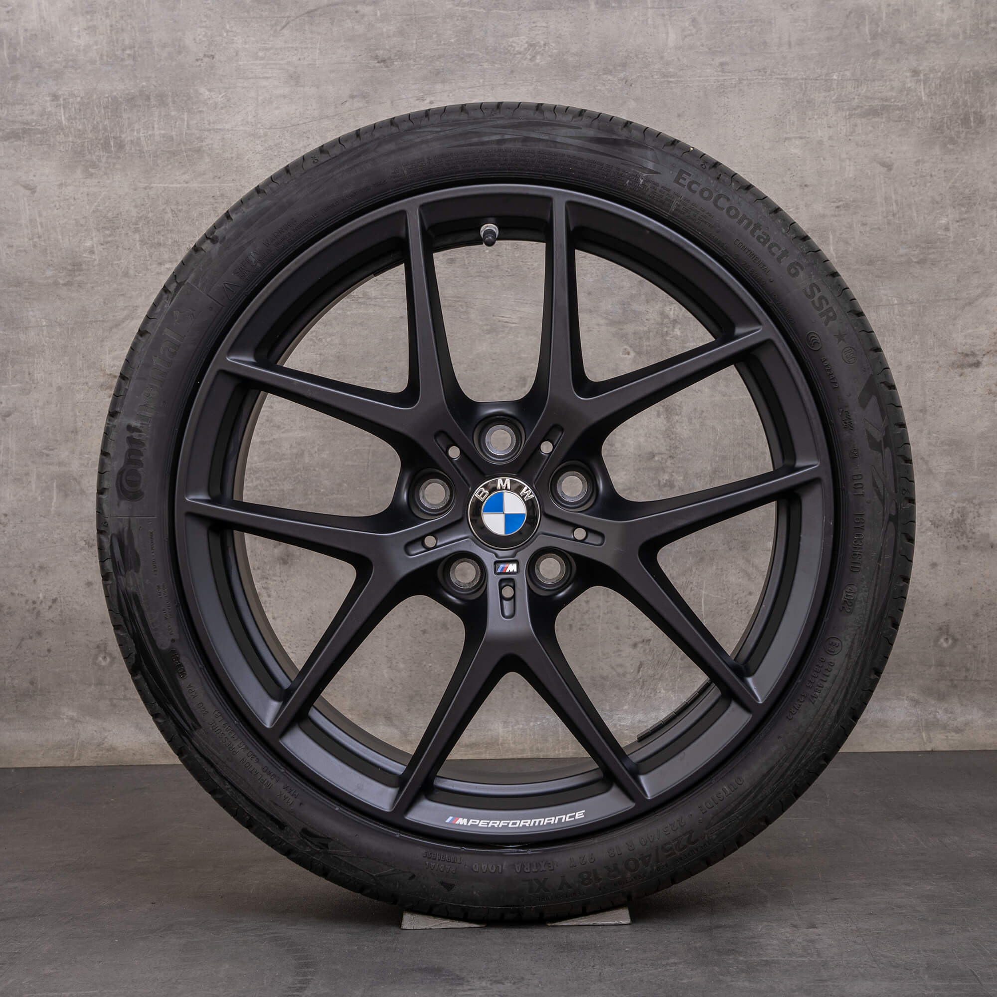 Original BMW serie 1 2 llantas 18 pulgadas F40 F44 Gran Coupe de verano estilo 554 M 8092354 negro mate