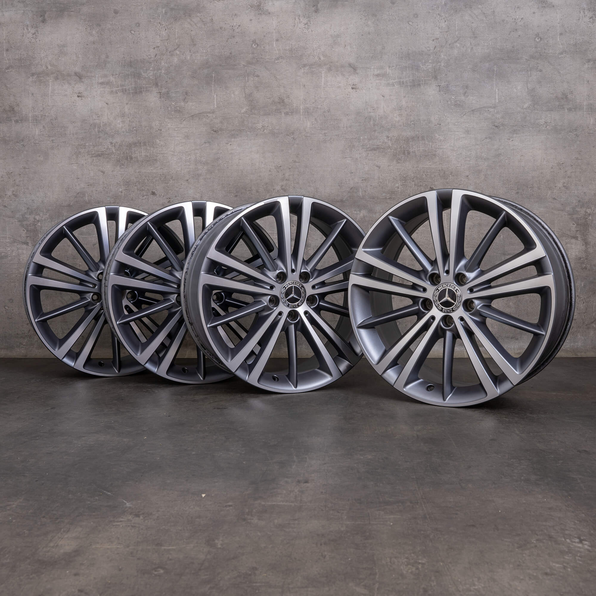 Oryginalne felgi Mercedes Benz CLS 19 cali W257 C257 A2574010300 tytanowy mat polerowane na wysoki połysk