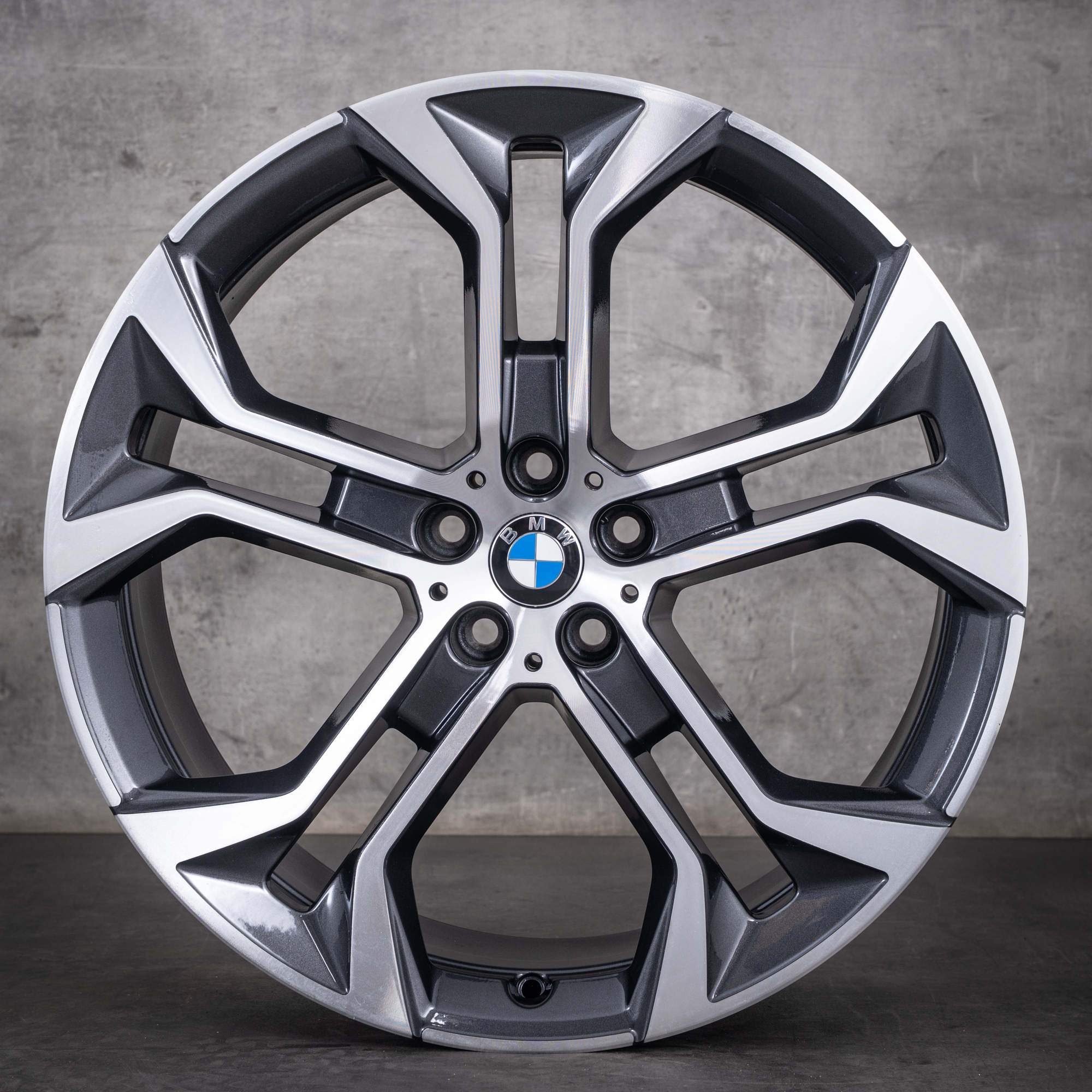 Jantă originală BMW X5 X6 de 21 de inci G05 G06 Styling 744 6885459 orbit grey diamantate