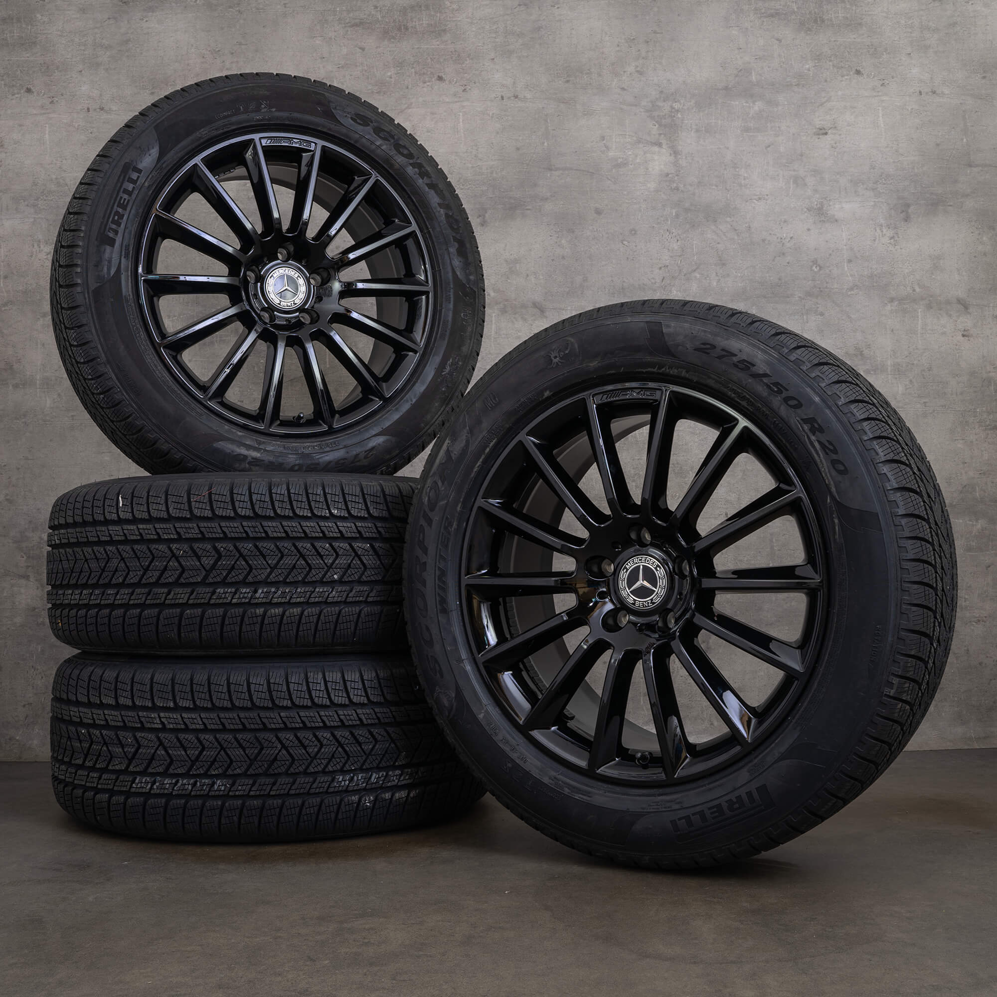 Originele Mercedes Benz G-Klasse AMG winter velgen 20 inch W463 G350d G400d G500 A4634011700 zwart hoogglans NIEUW