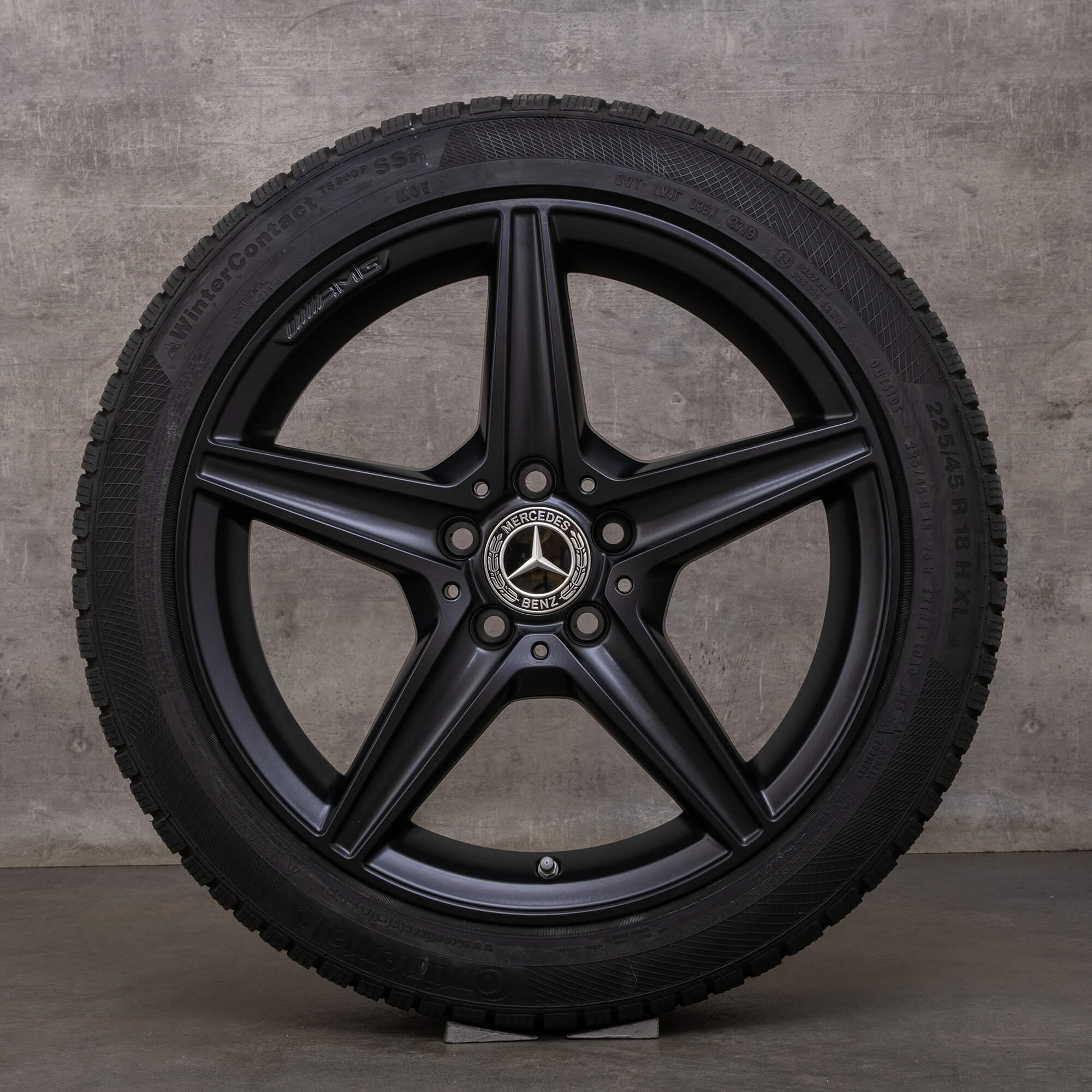 Llantas originales Mercedes Benz Clase C AMG de invierno 18 pulgadas W205 S205 C205 A205 A2054011100 negro satinado