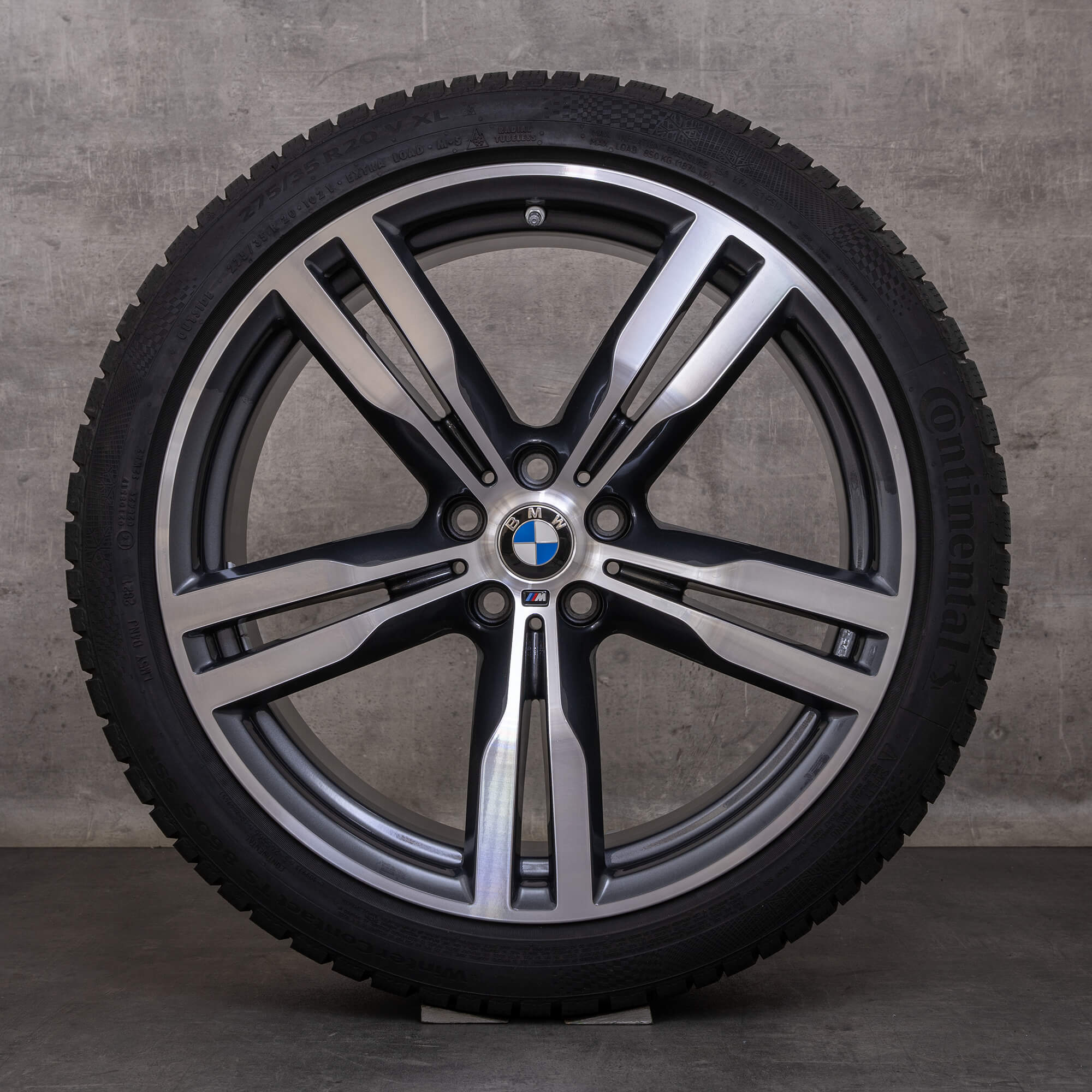 OEM BMW 6 Series GT 7 snow tire packages 20 inch G11 G12 G32 Rims Styling 648 M 7850581 7850582 orbit grey glossy turned