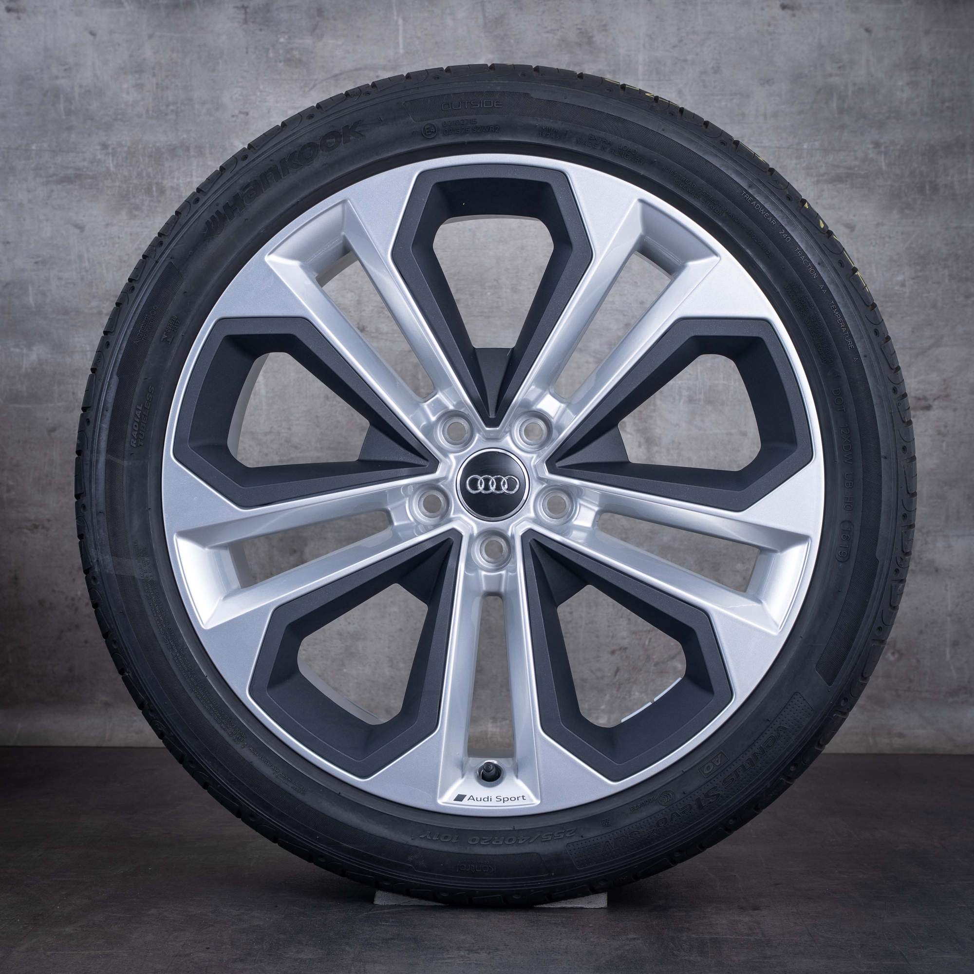 Original Audi Q3 RSQ3 & Sportback Felgen 20 Zoll F3 Sommerräder 83A601025E silber glanz mit titan matten Inlays