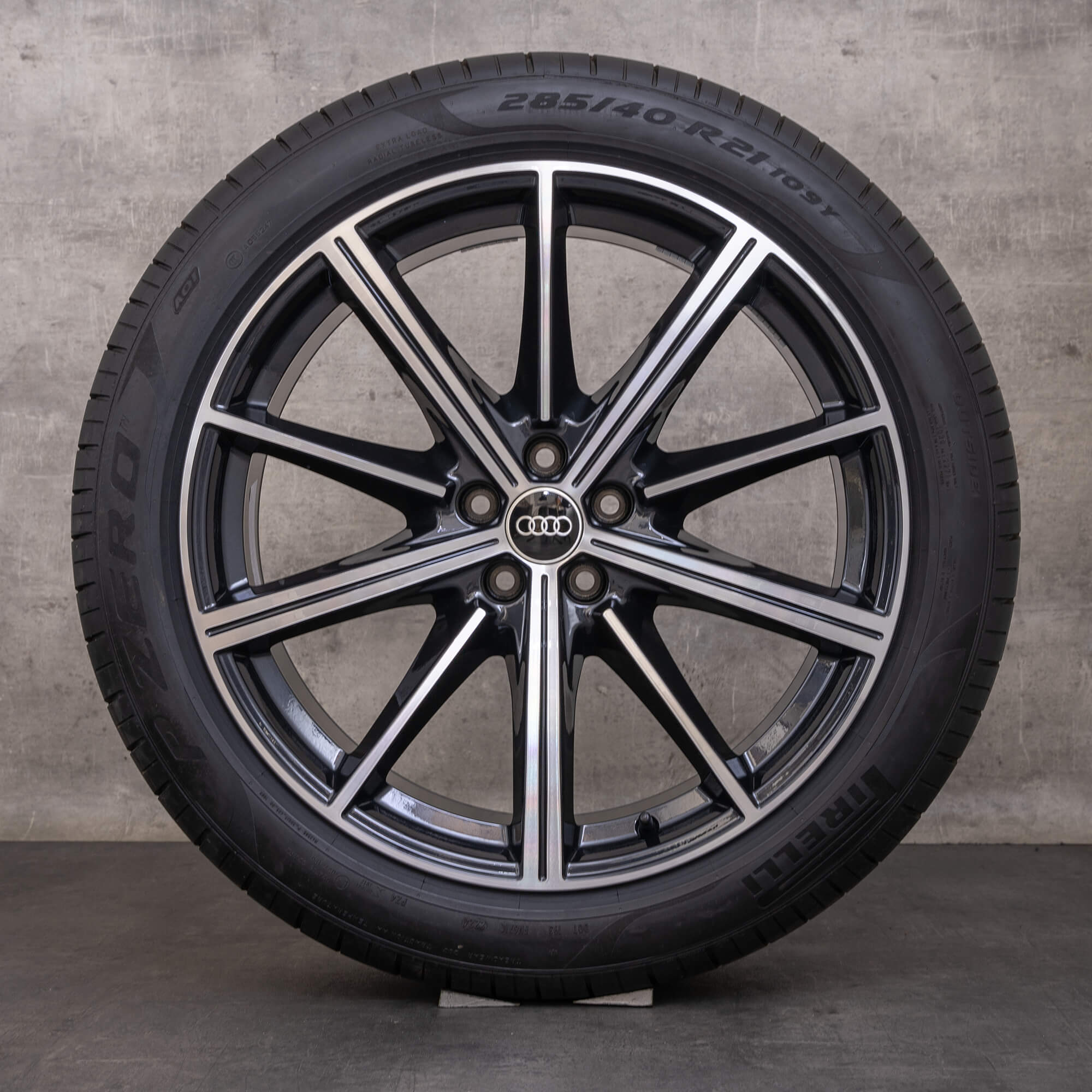 Original Audi Q7 SQ7 Felgen 21 Zoll 4M Sommerräder 4M0601025EE anthrazitschwarz glanzgedreht NEU